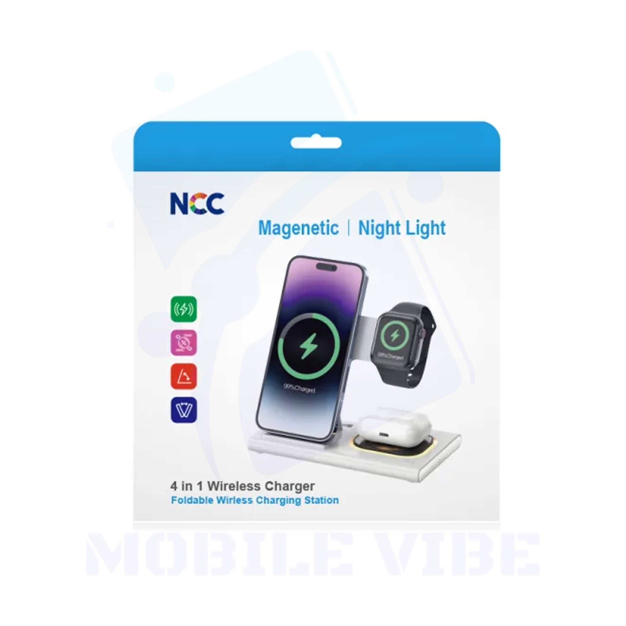 NCC 4-in-1 Wireless Charging Station Packed