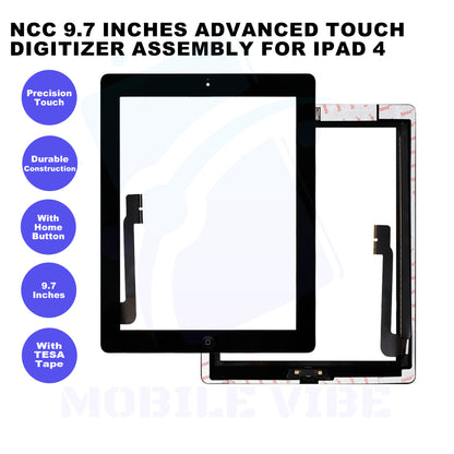 NCC 9.7 Inches Advanced Touch Digitizer Assembly for iPad 4 Features