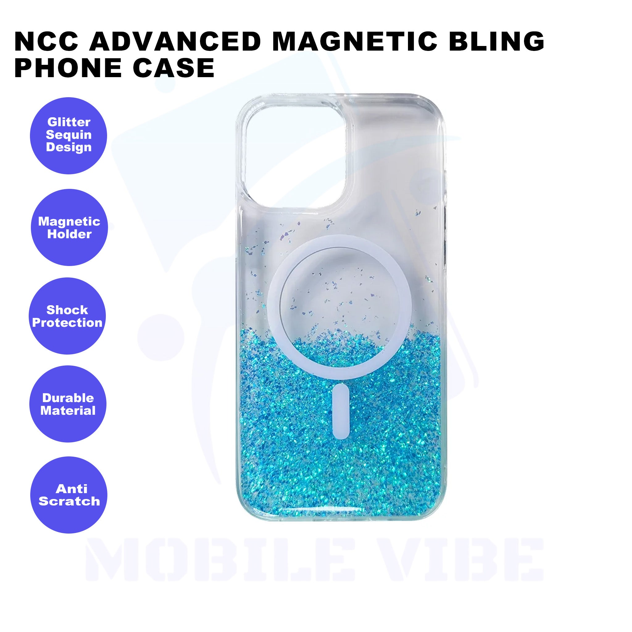 NCC Advanced Magnetic Bling Phone Case Features