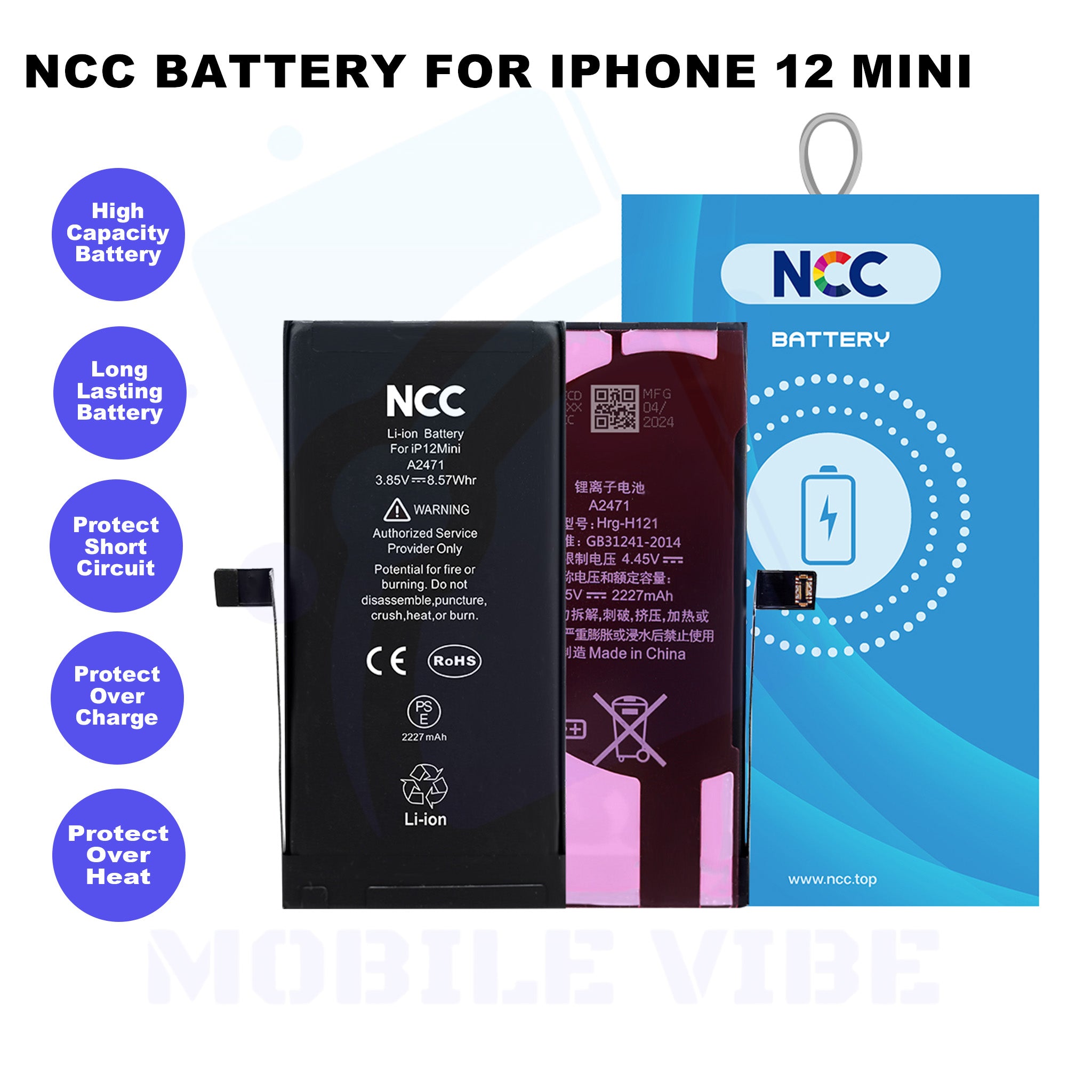 NCC Battery for iPhone 12 Mini Features