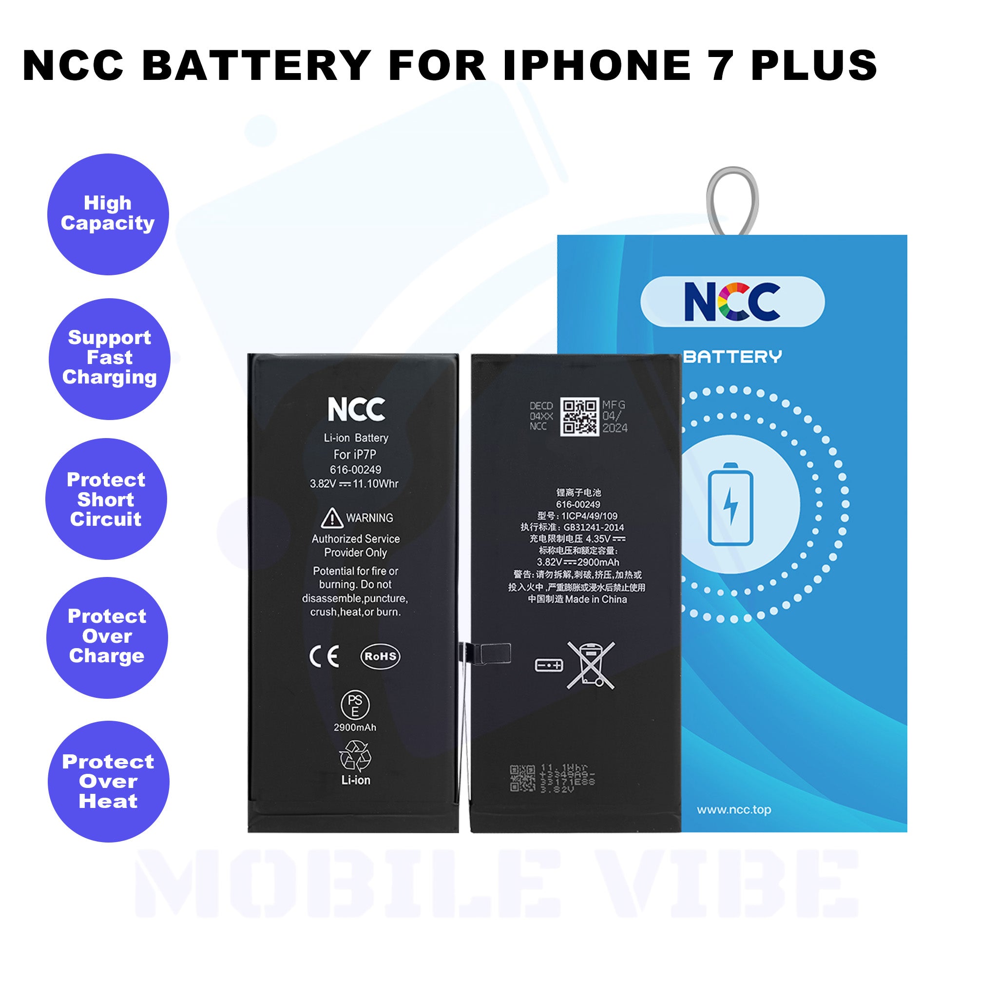 NCC Battery for iPhone 7 Plus Features
