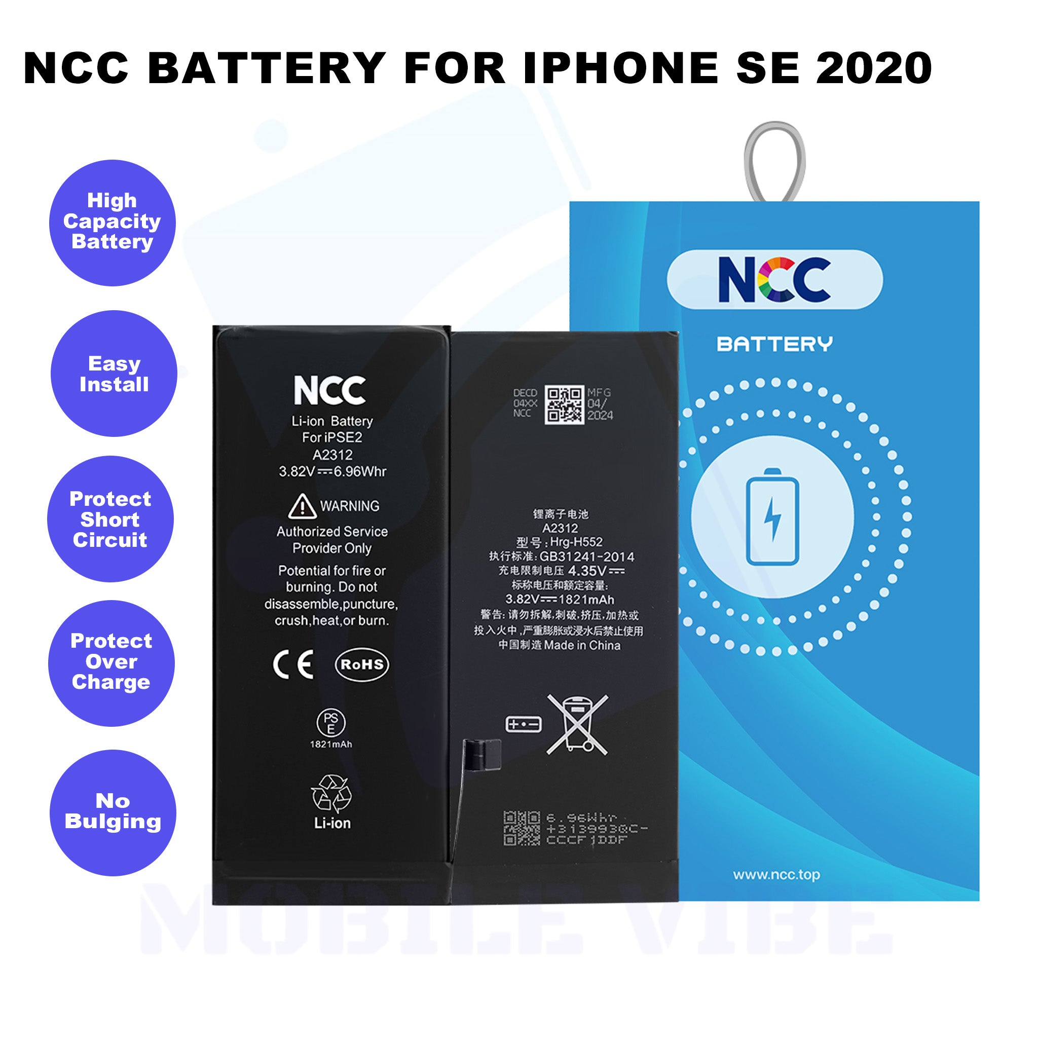 NCC Battery for iPhone SE 2020 Features