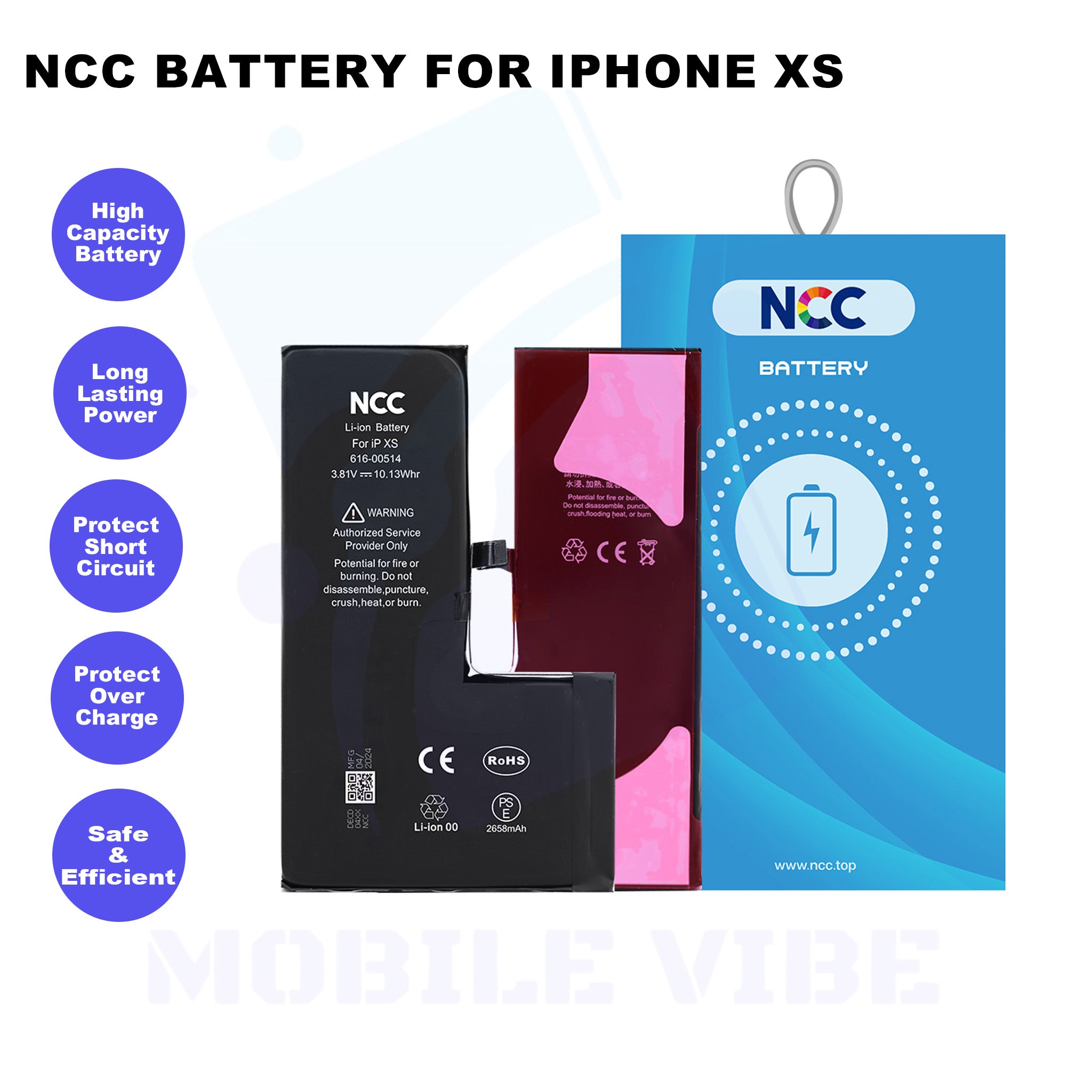 NCC Battery for iPhone XS Features