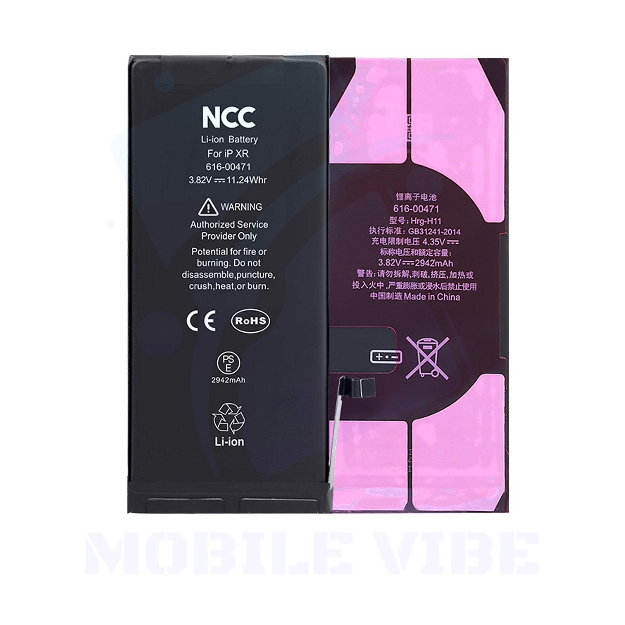 NCC High-Capacity Battery for iPhone XR Back