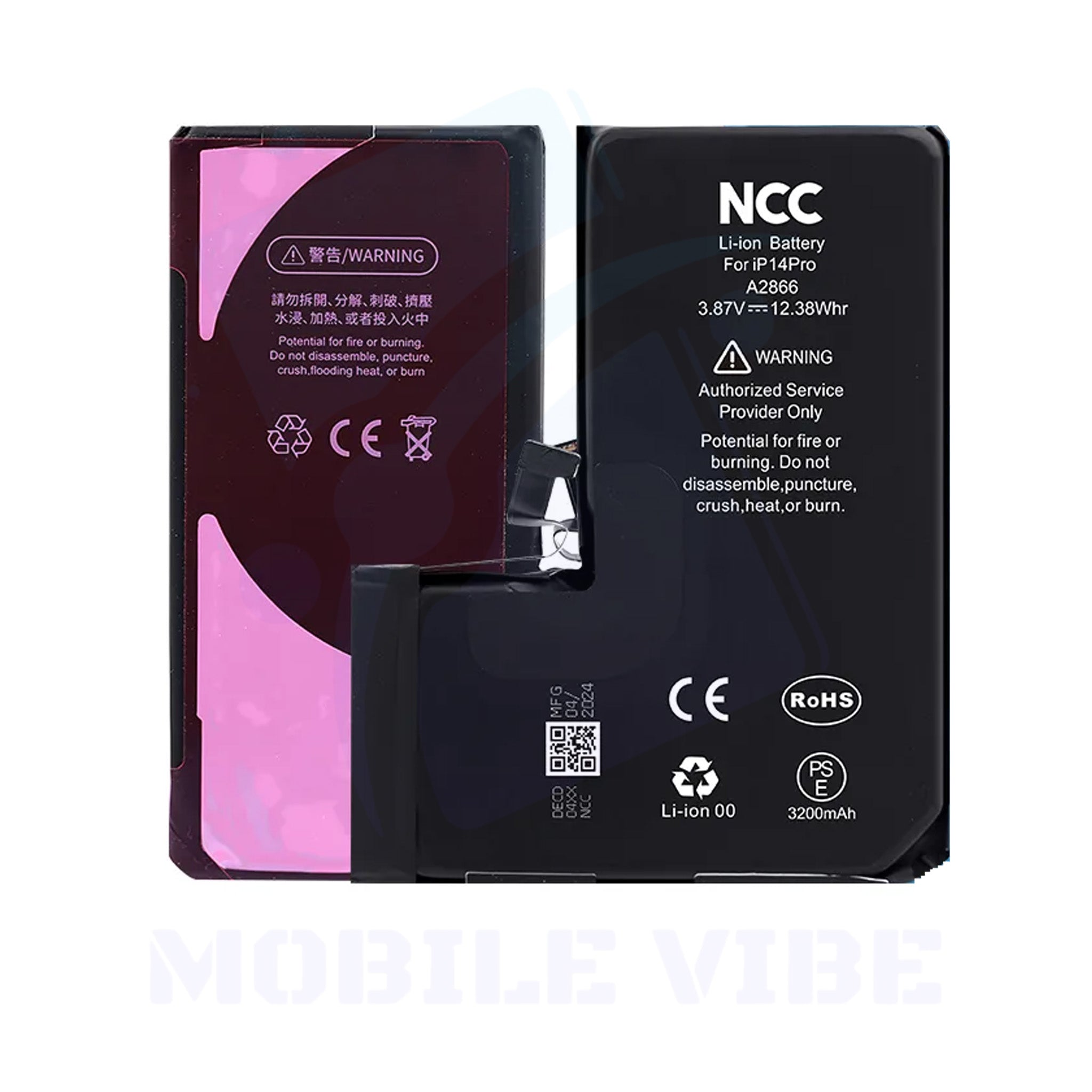 NCC High-Quality Replacement Battery For iPhone 14 Pro Back