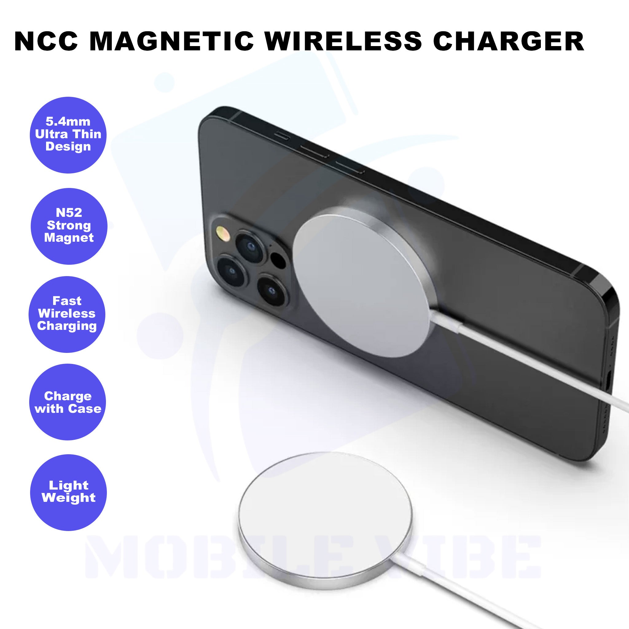 NCC Magnetic Wireless Charger Features