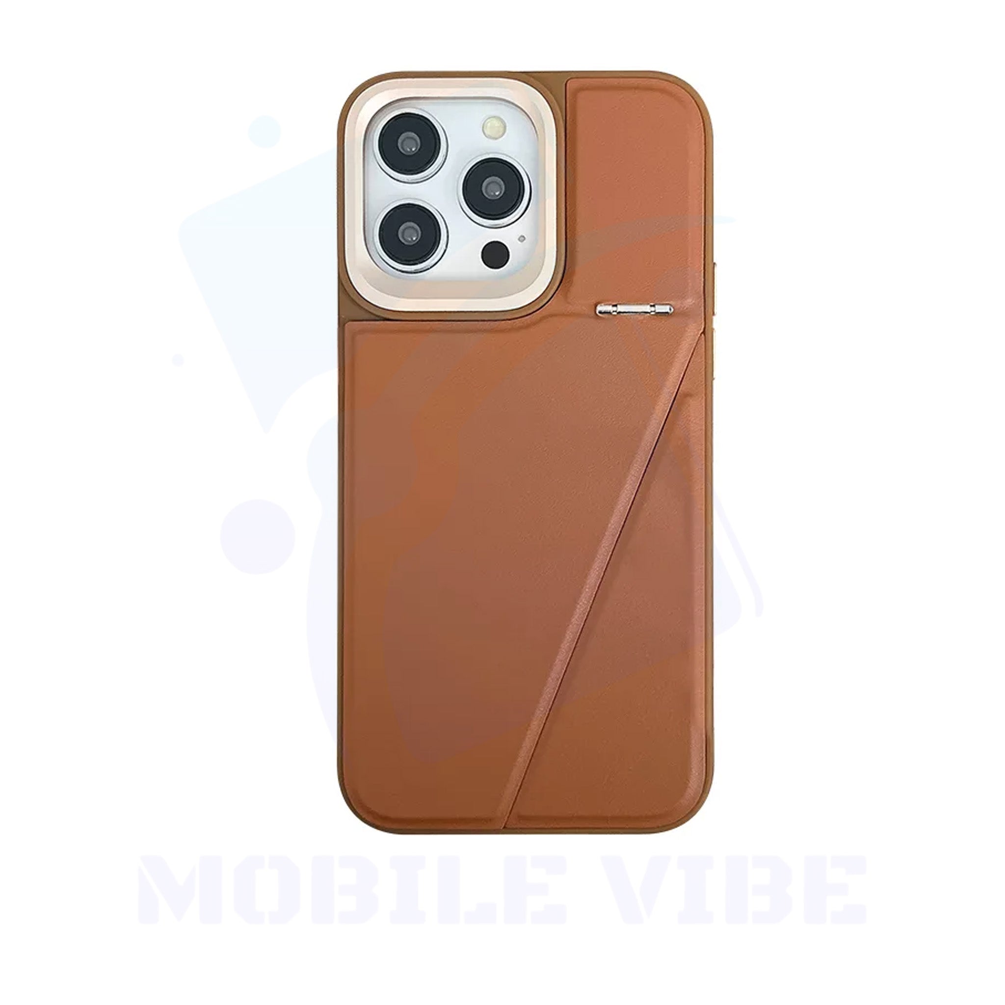 NCC Prime Mobile Phone Case with Folding Stand in brown colour