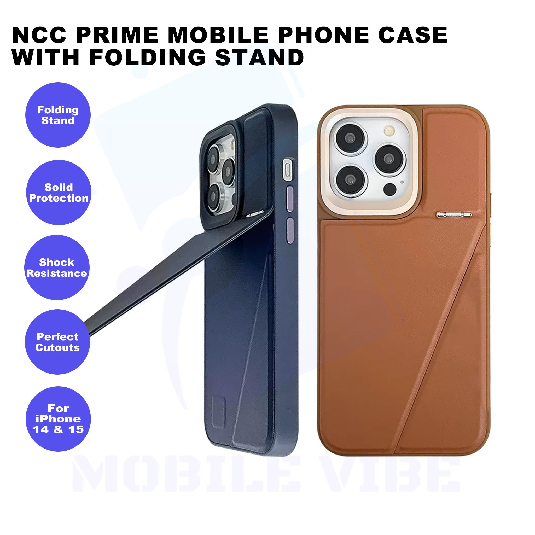 NCC Prime Mobile Phone Case with Folding Stand Features