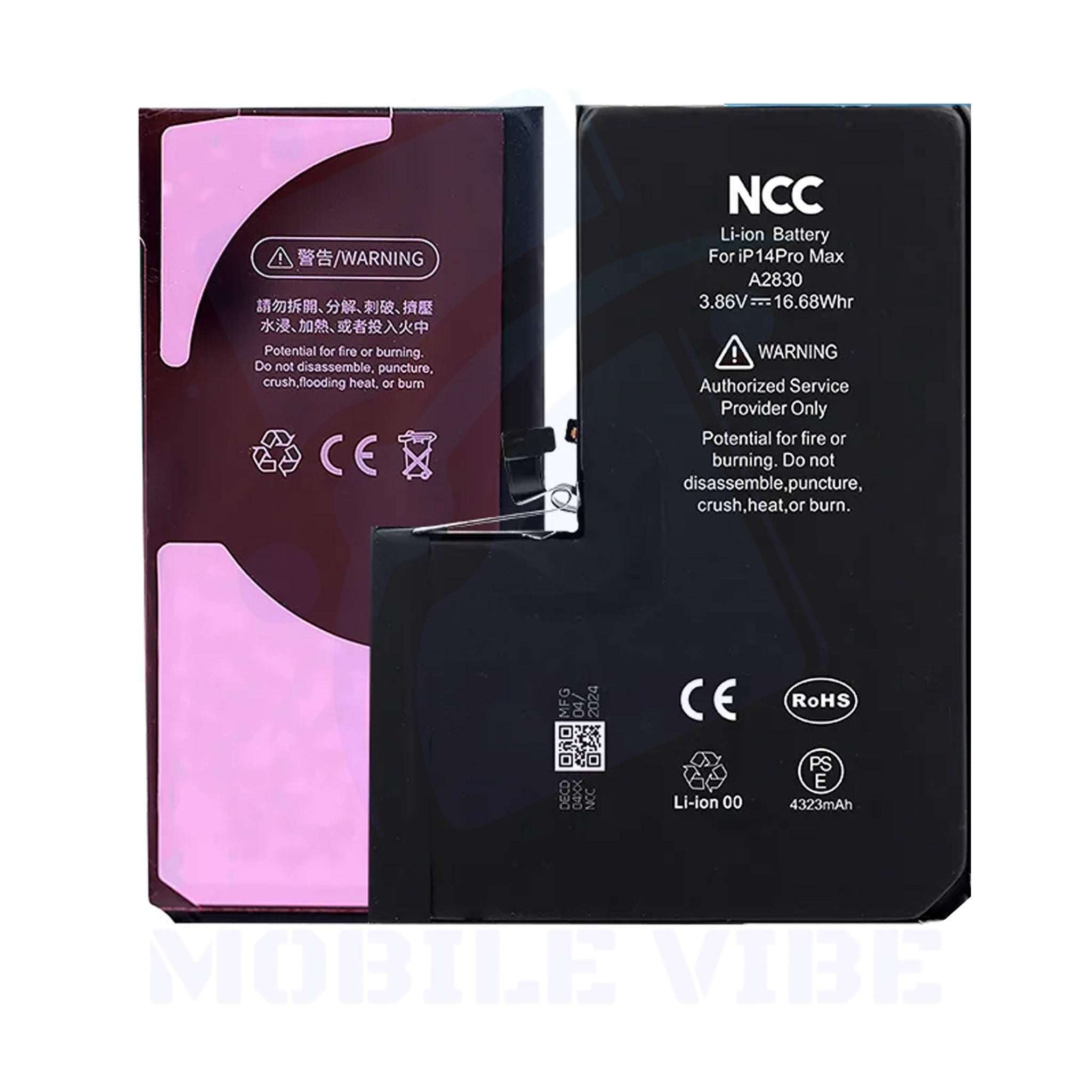 NCC Replacement Battery For iPhone 14 Pro Max Back