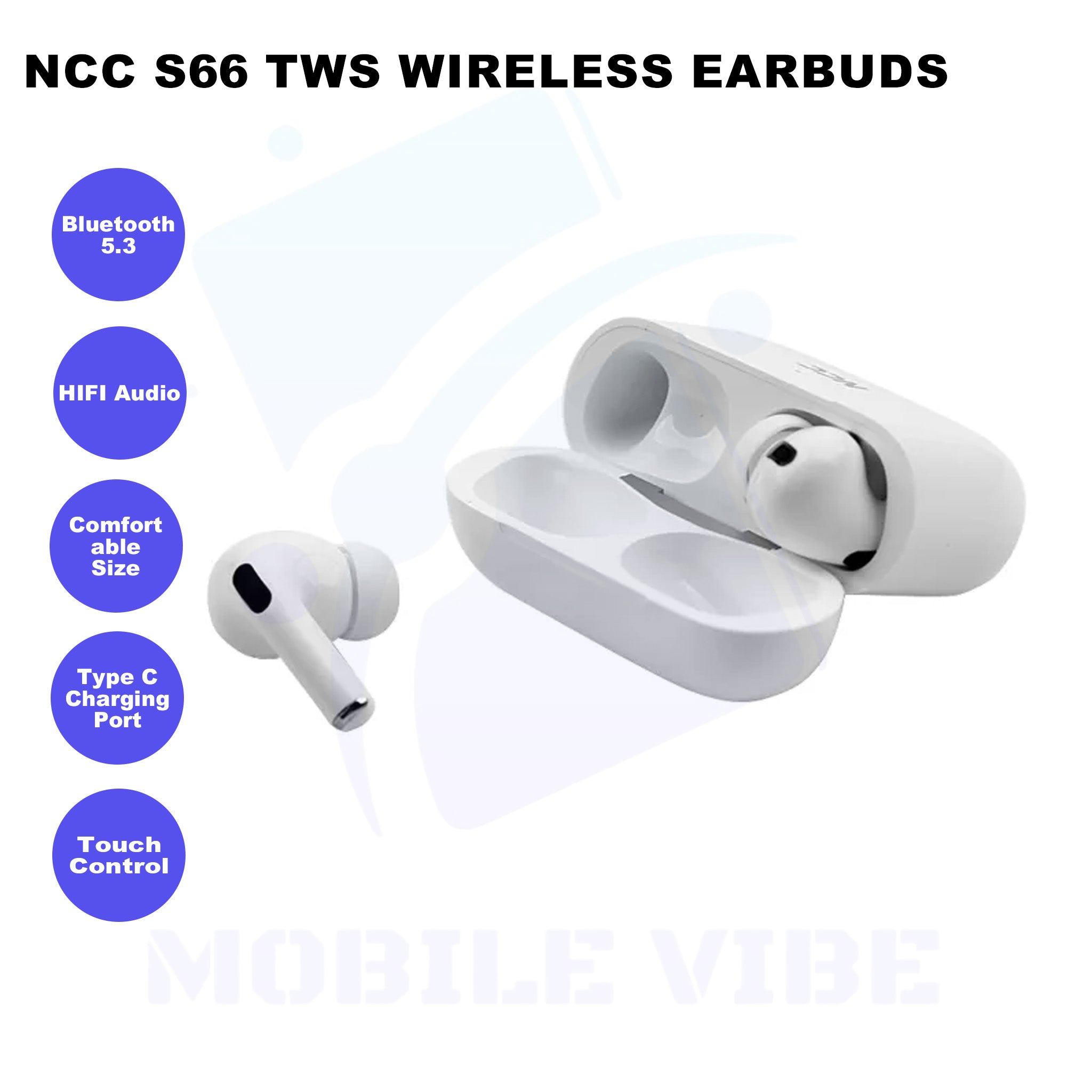 NCC S66 TWS Wireless Earbuds Features