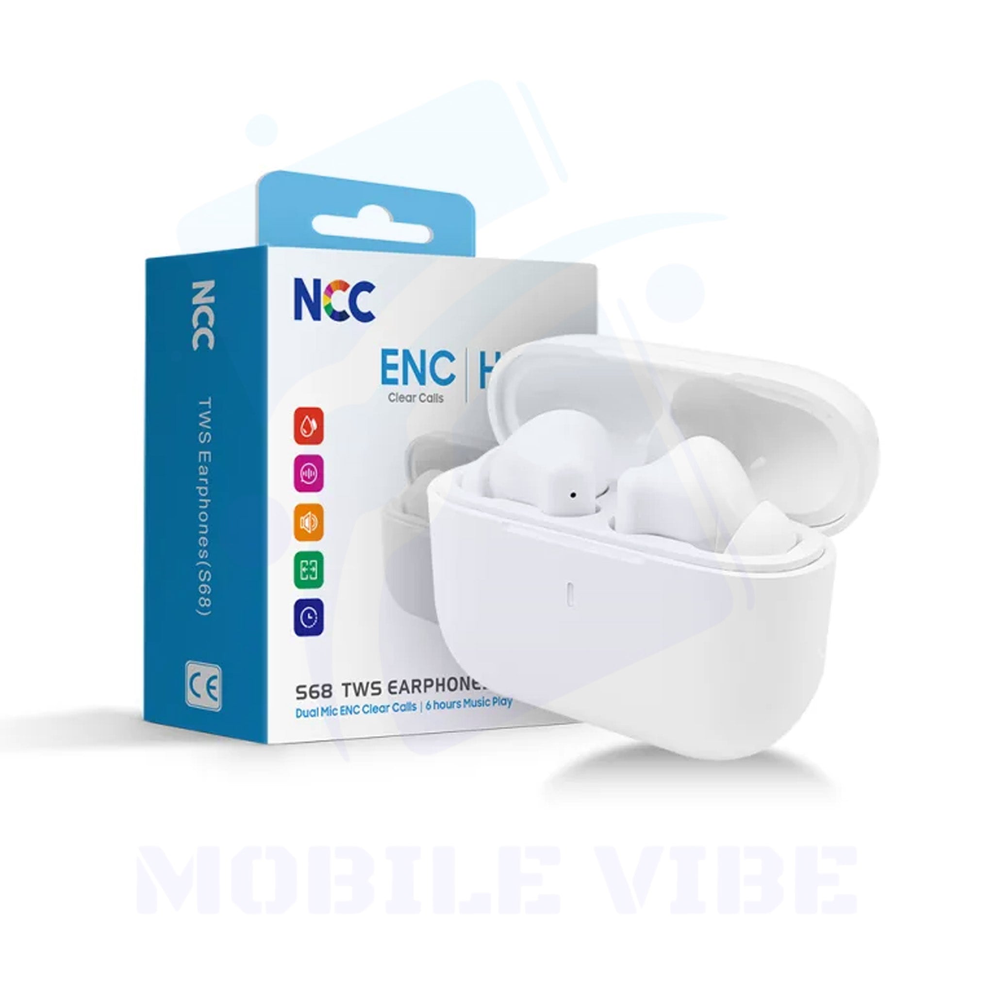 NCC S68 TWS Earphones packed