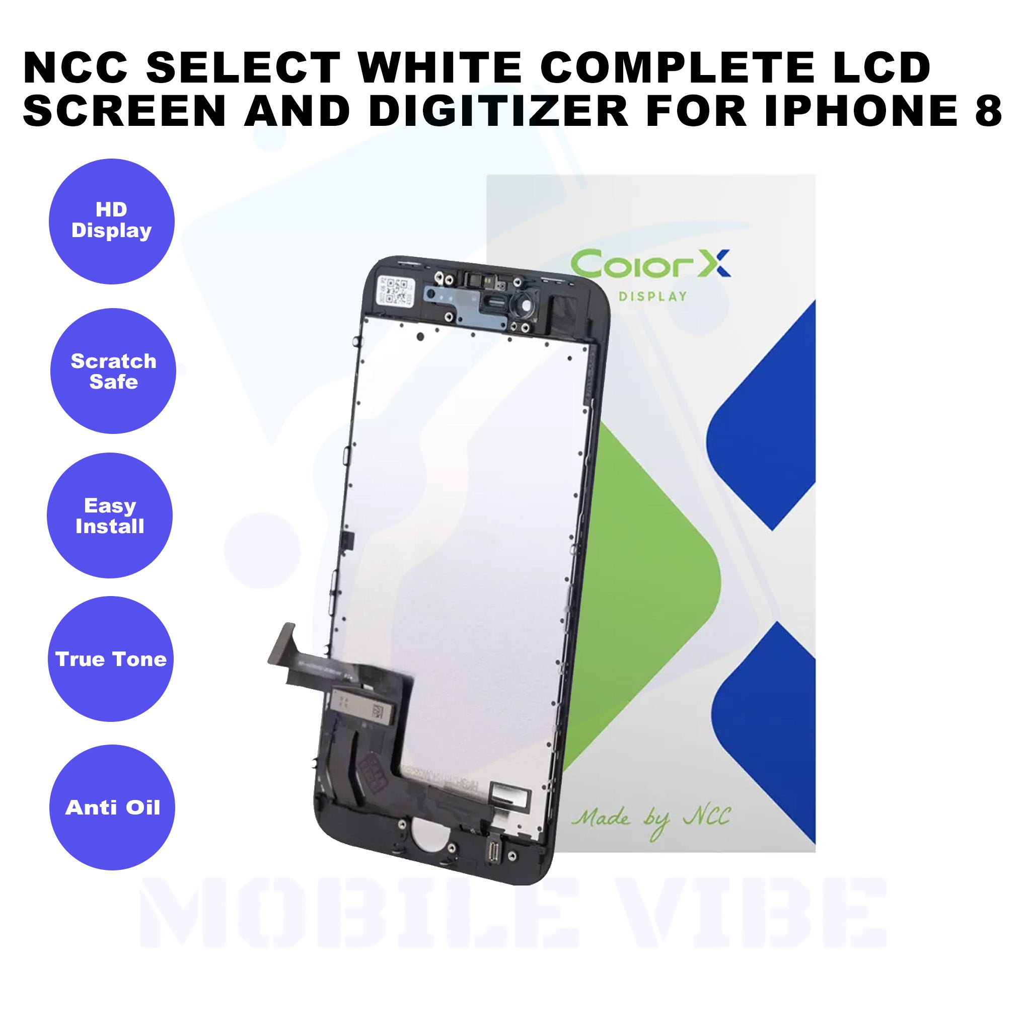 NCC Select White Complete LCD Screen and Digitizer for iPhone 8 Features