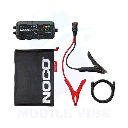 NOCO Boost GB40 – 1,000A UltraSafe Portable Jump Starter & Power Bank with box items