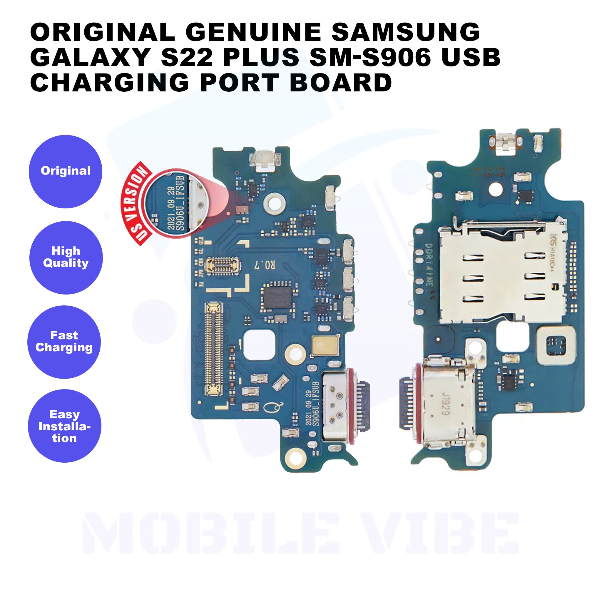 Original Genuine Samsung Galaxy S22 Plus SM-S906 USB Charging Port Board Features