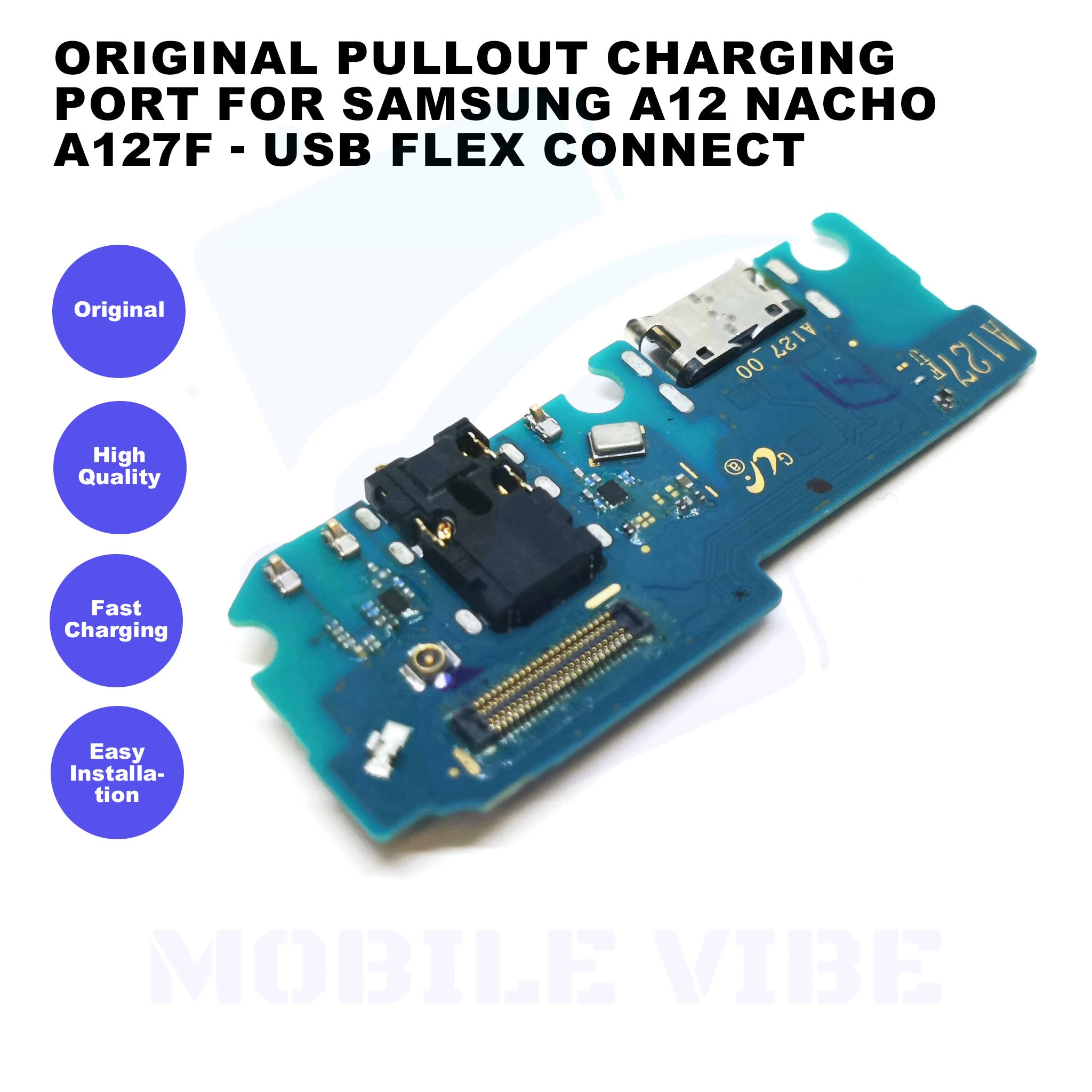 Original Pullout Charging Port for Samsung A12 Nacho A127F - USB Flex Connect Features