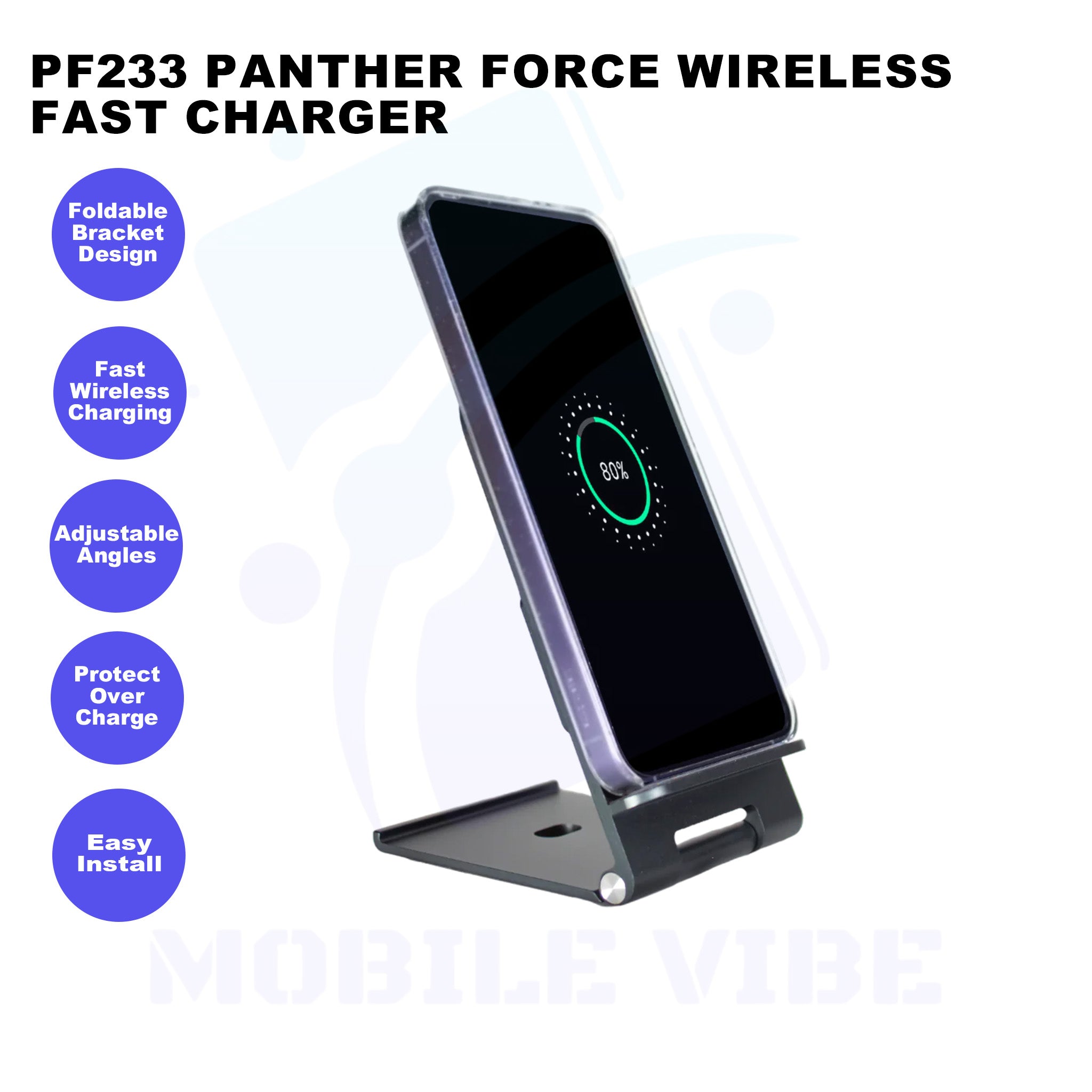 PF233 Panther Force Wireless Fast Charger Features
