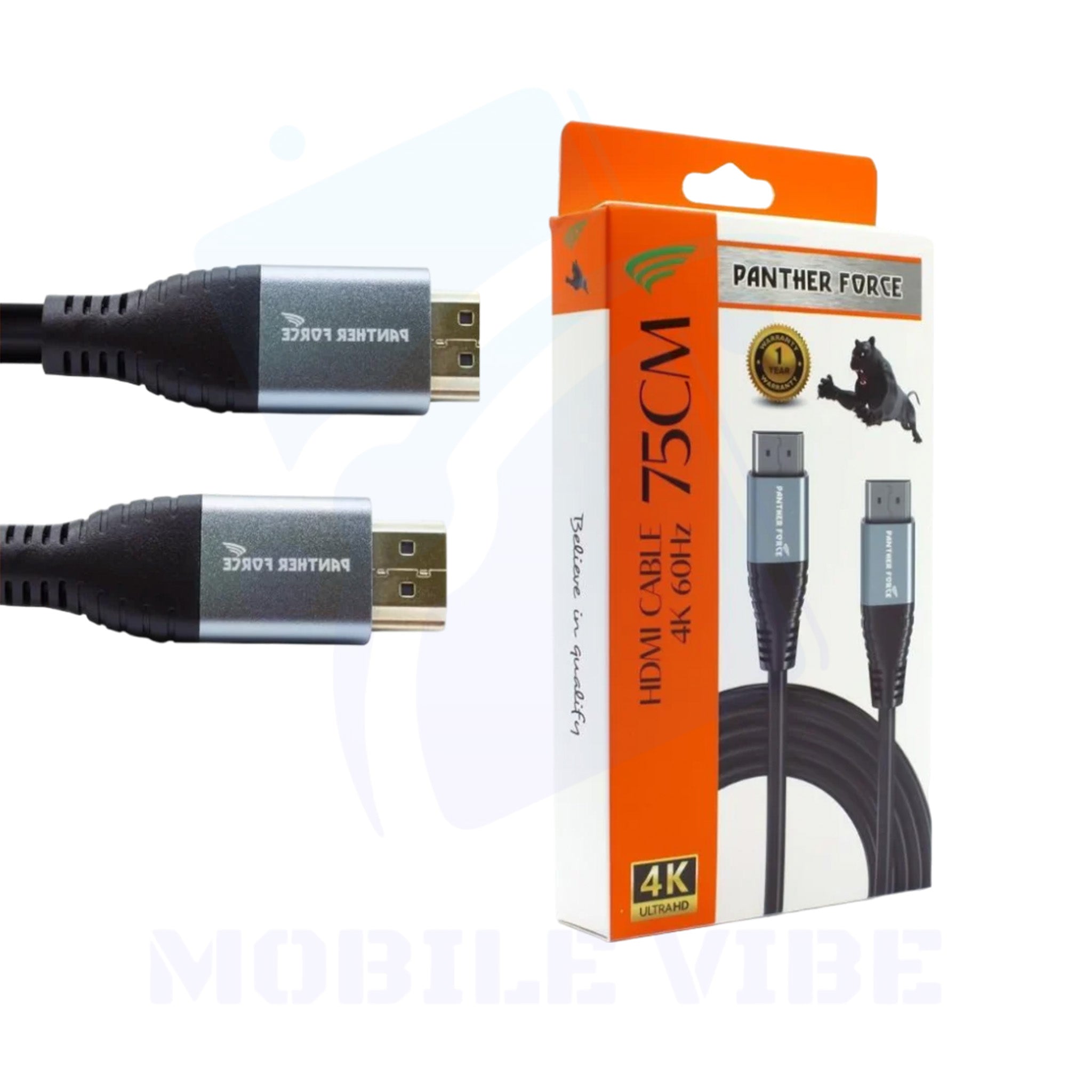 Panther Force 0.75m HDMI to HDMI Cable Packed
