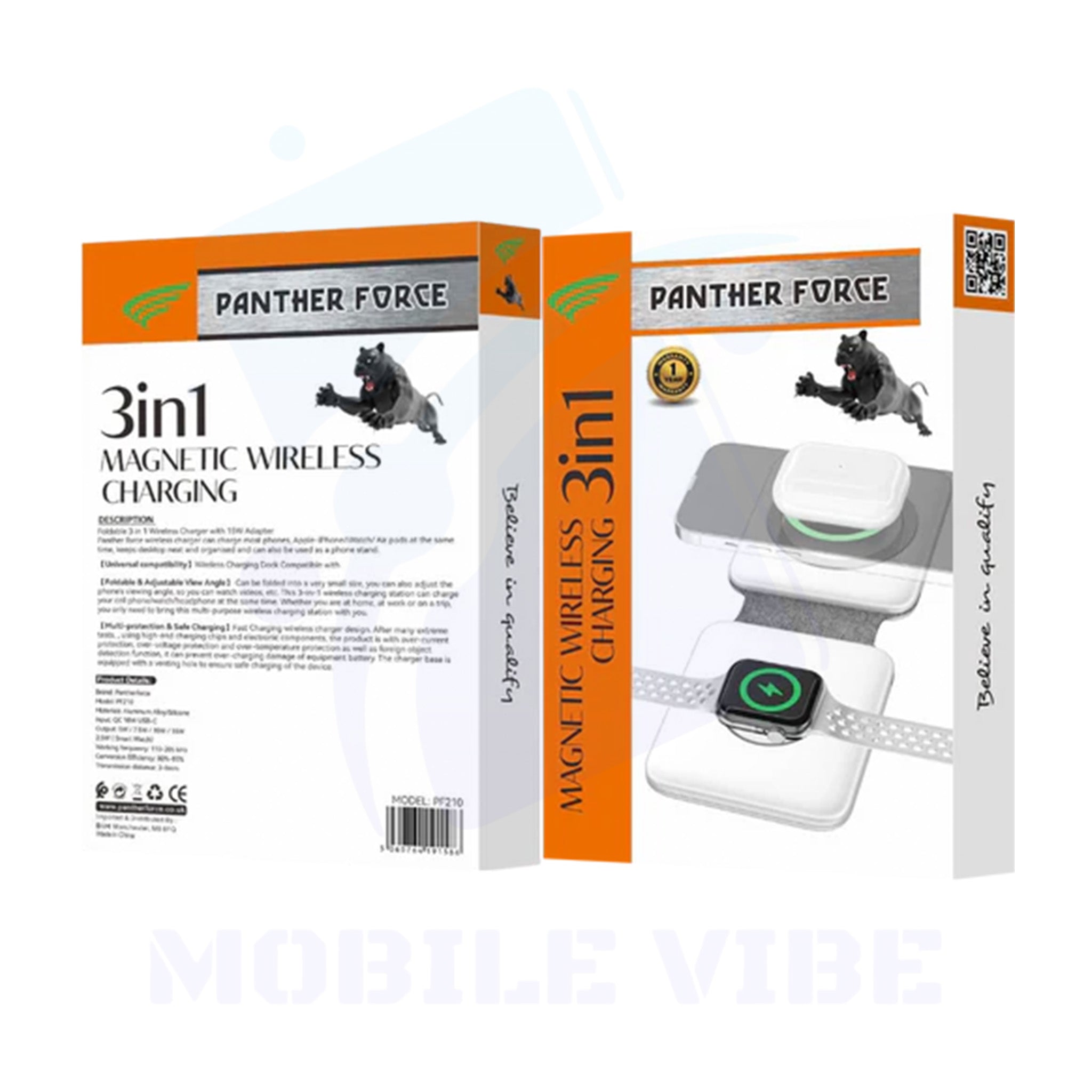 Panther Force 2-in-1 Wireless Charger Packed