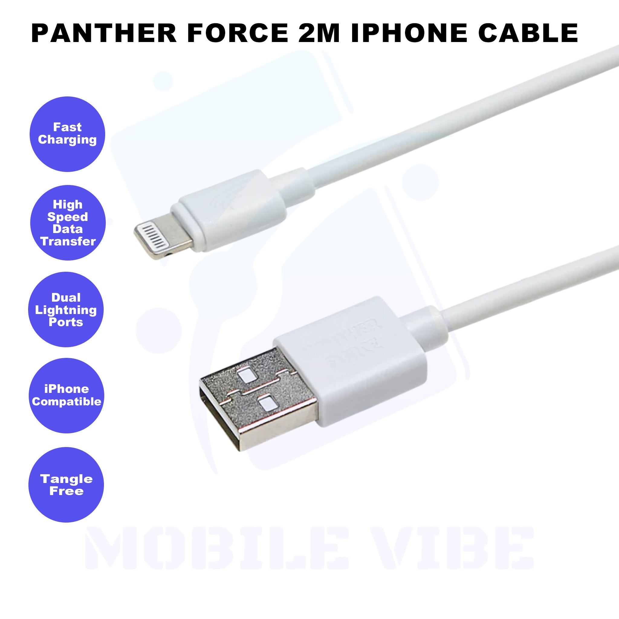 Panther Force 2M iPhone Cable Features