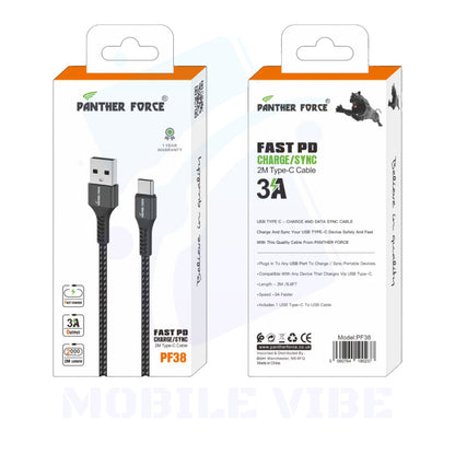 Panther Force 3A 2M Micro USB Cable Packed