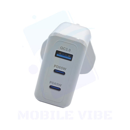 Panther Force 65W Plug with 2 USB-C & 1 USB-A Port