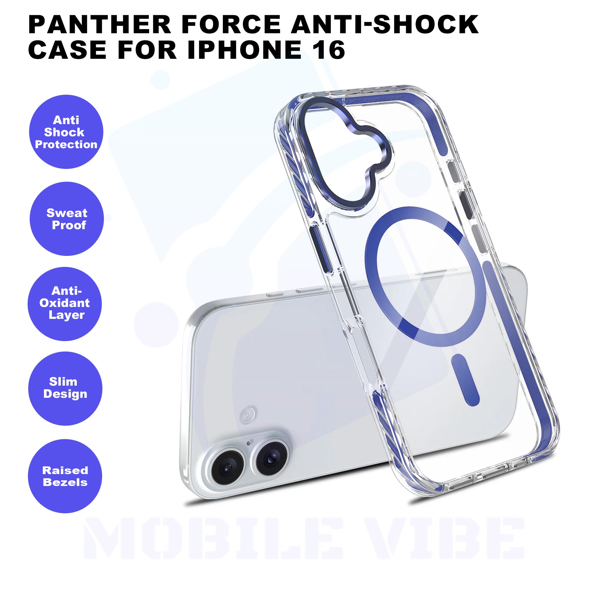 Panther Force Anti-Shock Case for iPhone 16 Features