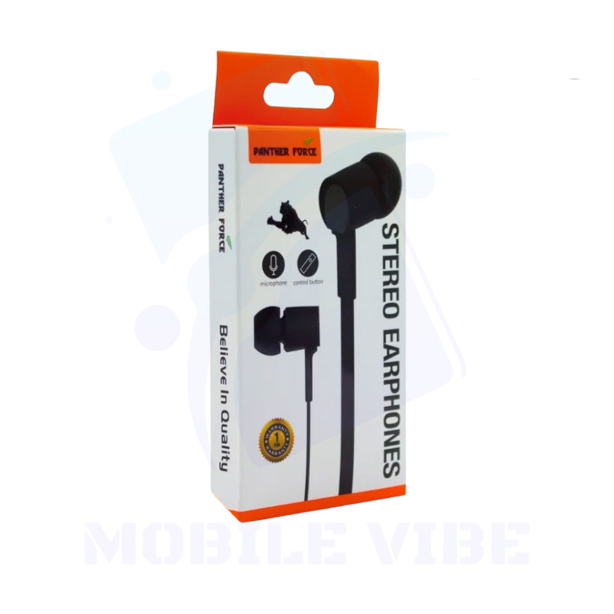 Panther Force In-Ear Hands-free Black PF88 Packed