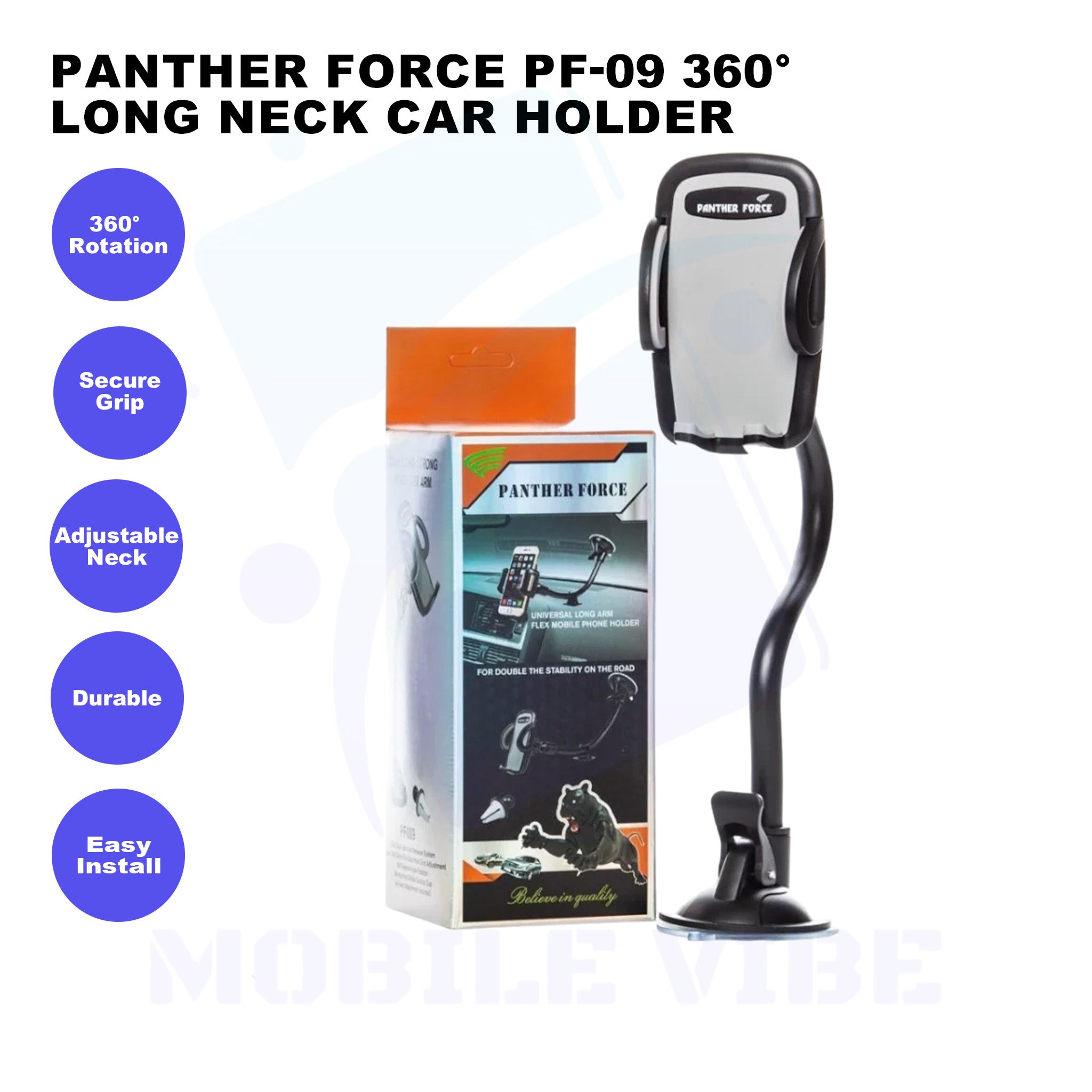 Panther Force PF-09 360° Long Neck Car Holder Features