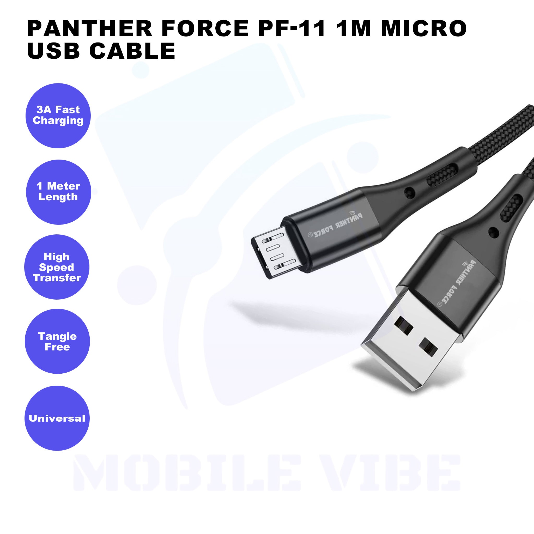 Panther Force PF-11 1M Micro USB Cable Features
