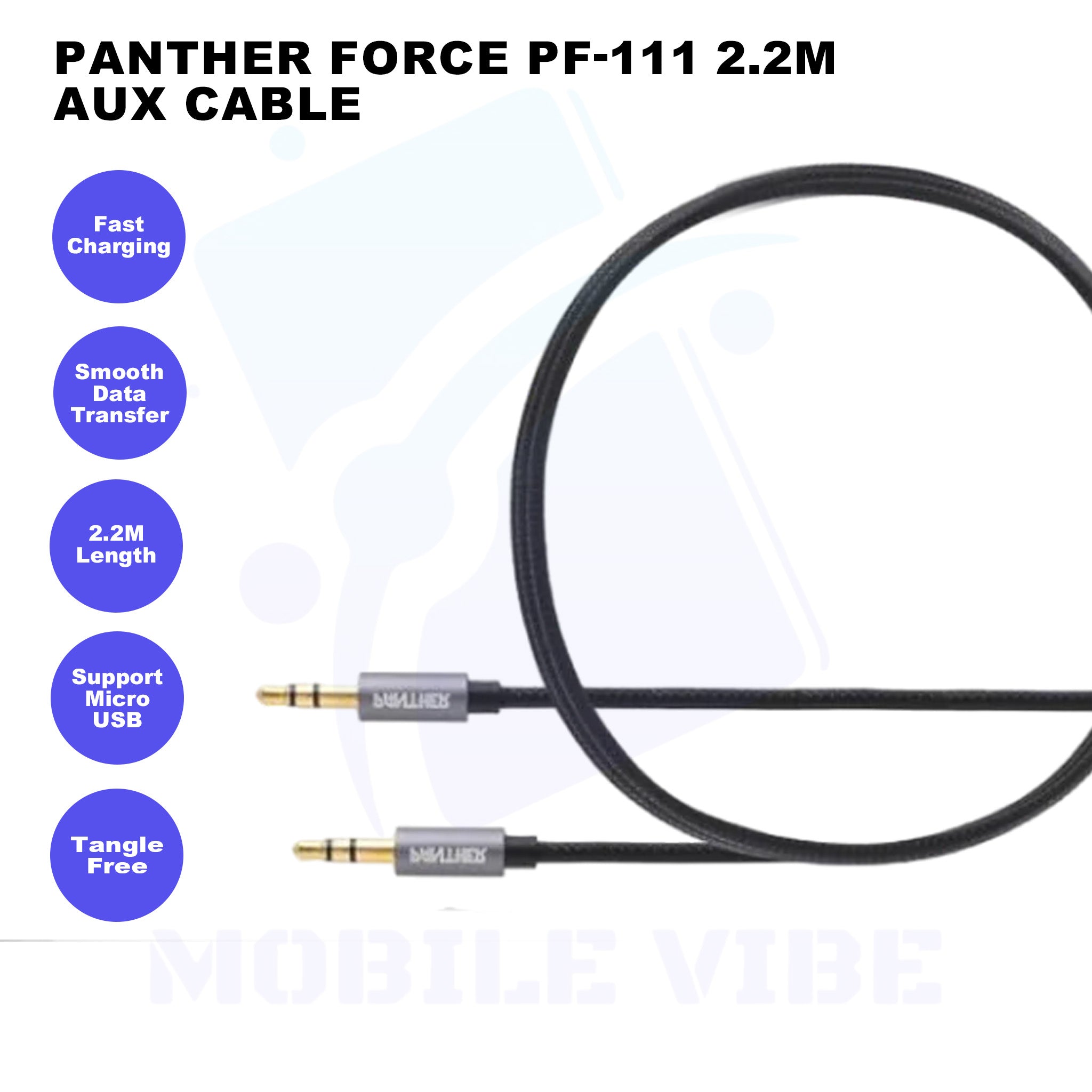 Panther Force PF-111 2.2m AUX Cable Features