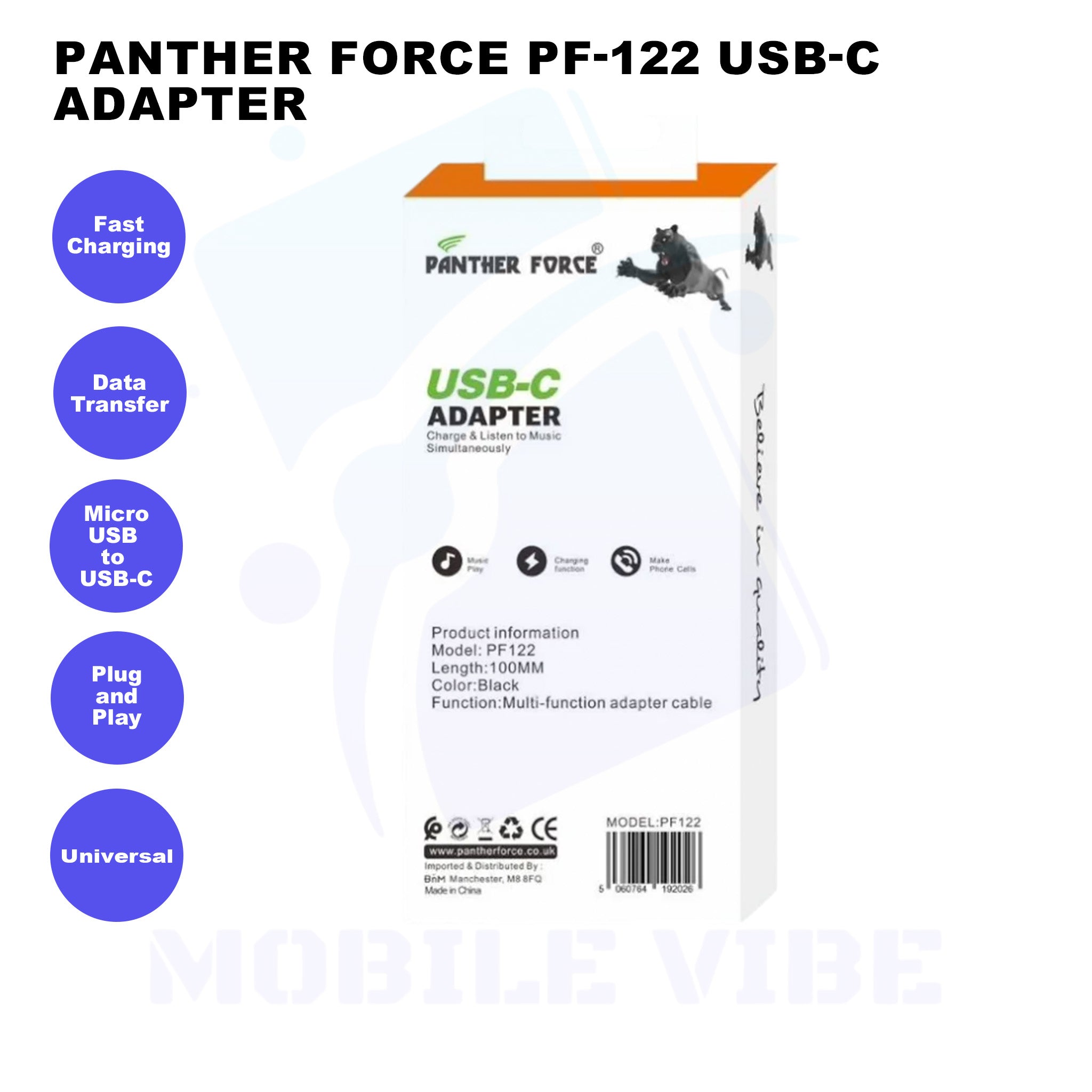 Panther Force PF-122 USB-C Adapter Features