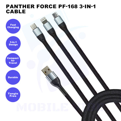 Panther Force PF-168 3-in-1 Cable Features