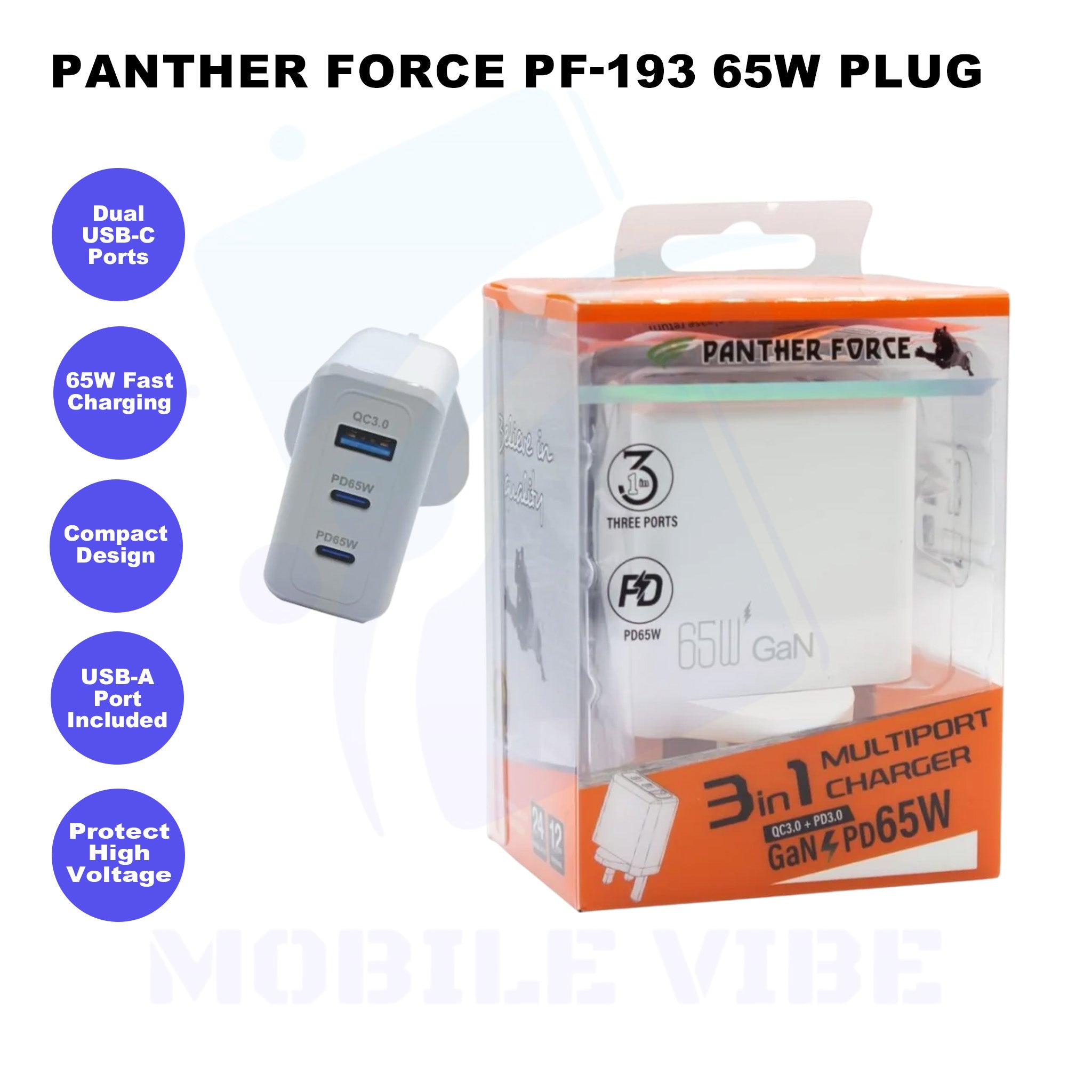 Panther Force PF-193 65W Plug Features
