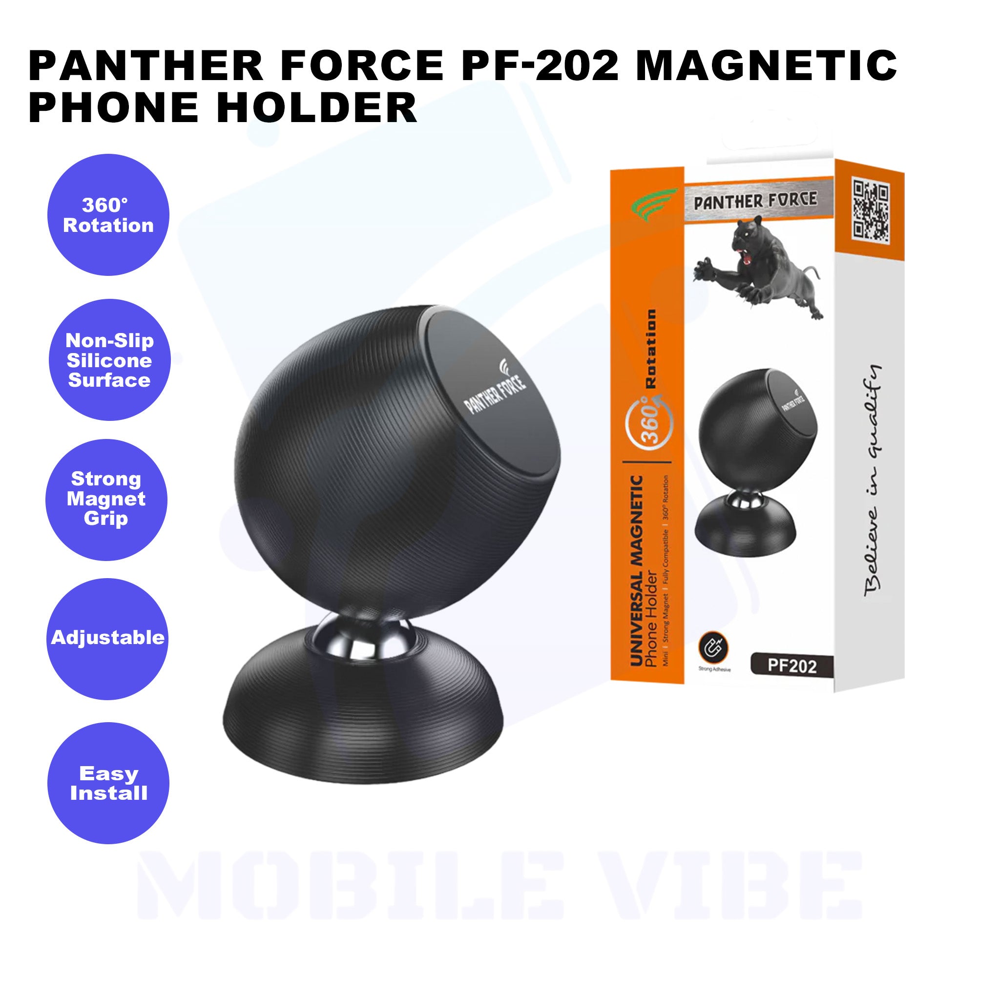 Panther Force PF-202 Magnetic Phone Holder Features