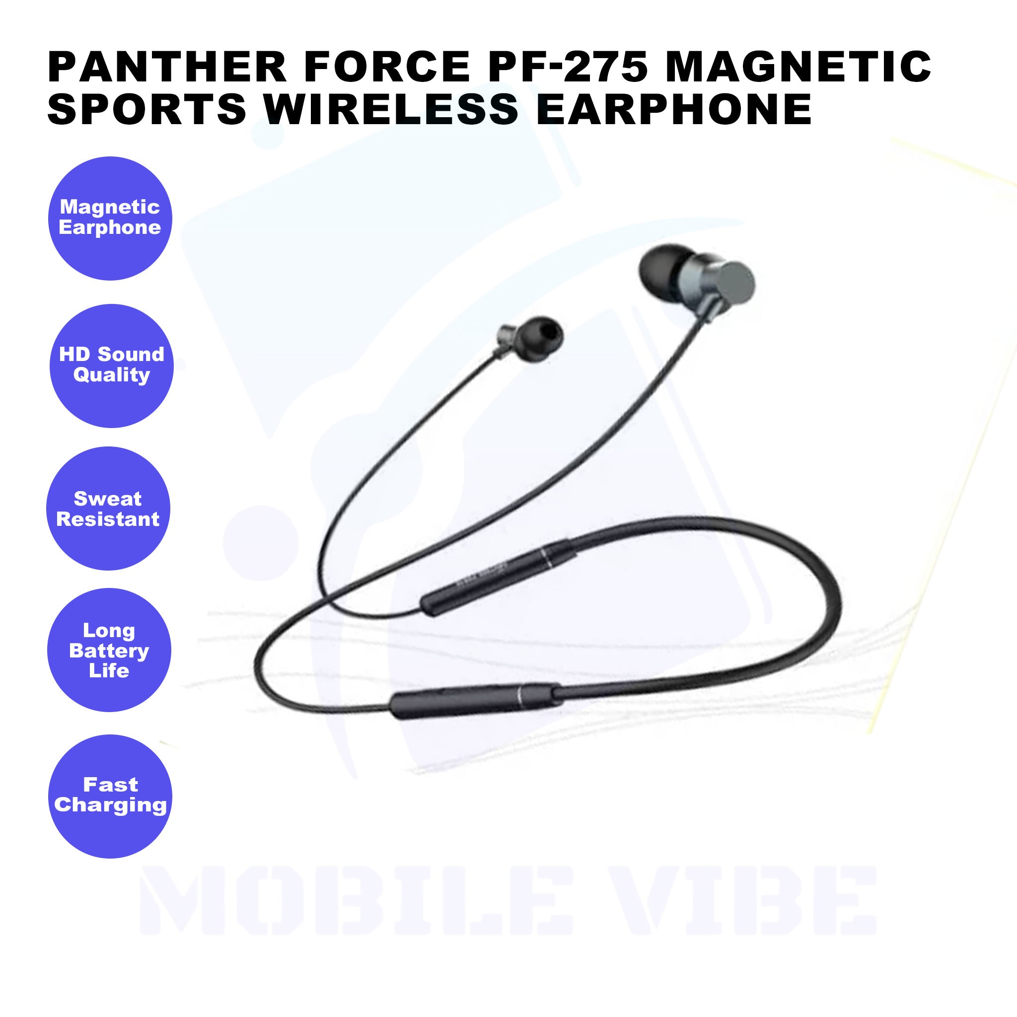 Panther Force PF-275 Magnetic Sports Wireless Earphone Features