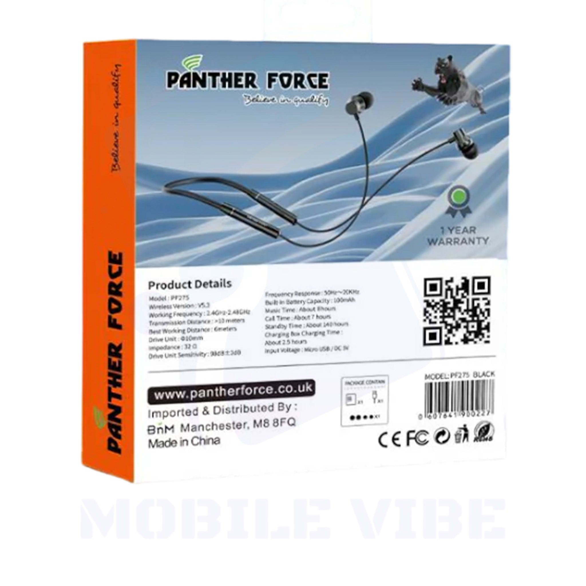 Panther Force PF-275 Magnetic Sports Wireless Earphone Packed