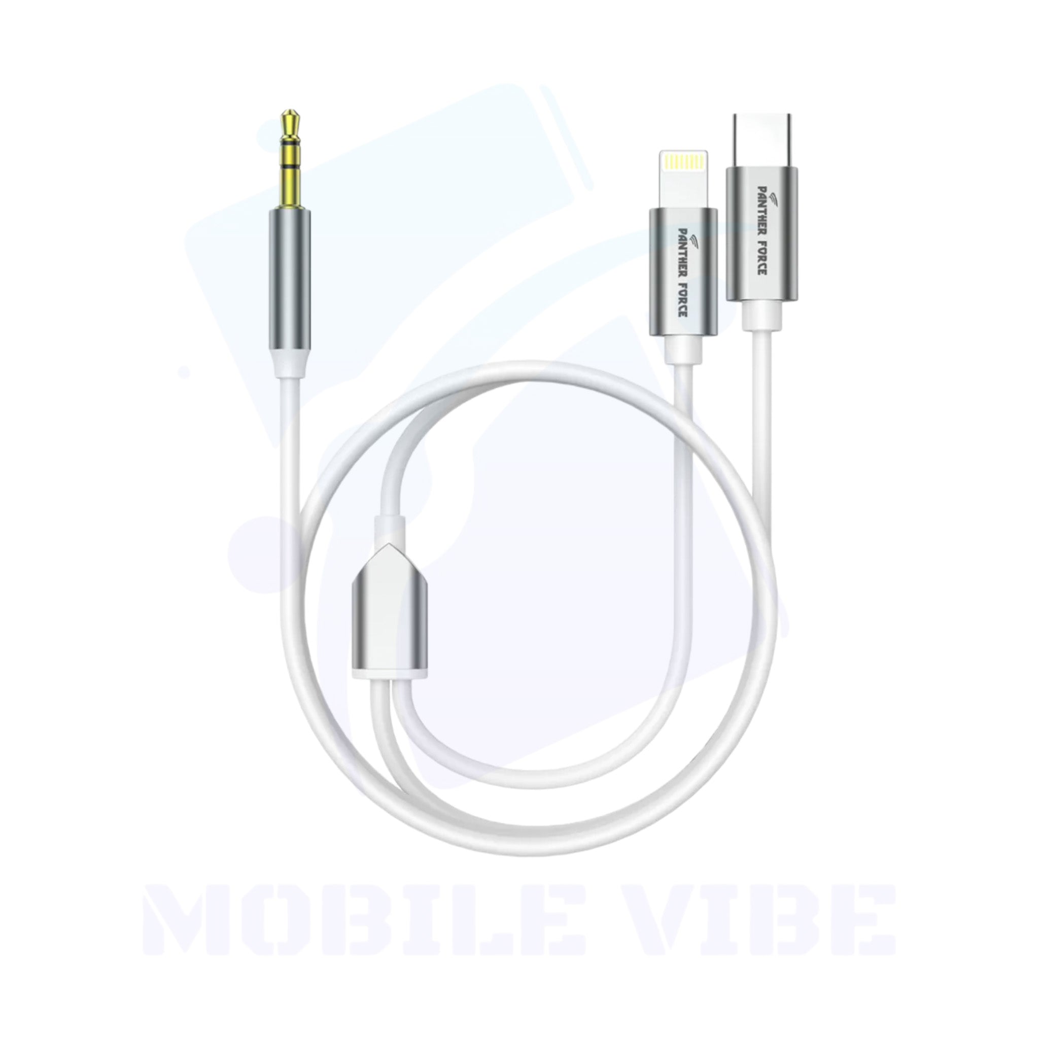 Panther Force PF-280 1 M 2-in-1 AUX Cable for Type-C & Apple