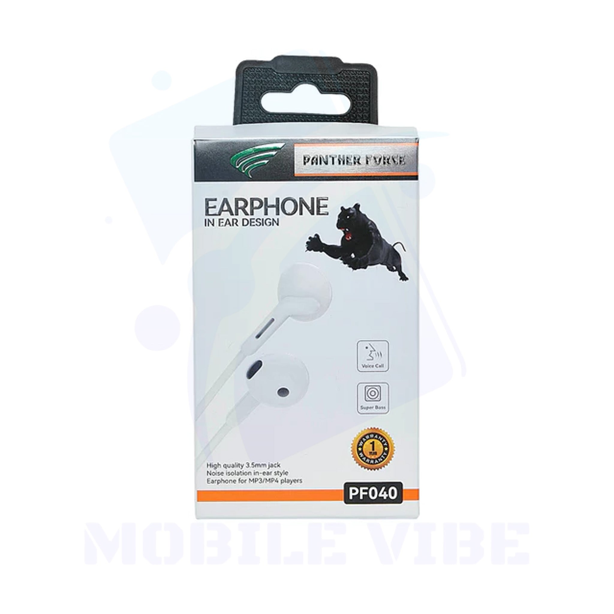 Panther Force PF-40 Stereo Wired Headphones White Packed