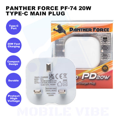 Panther Force PF-74 20W Type-C Main Plug with Straight Pin Features