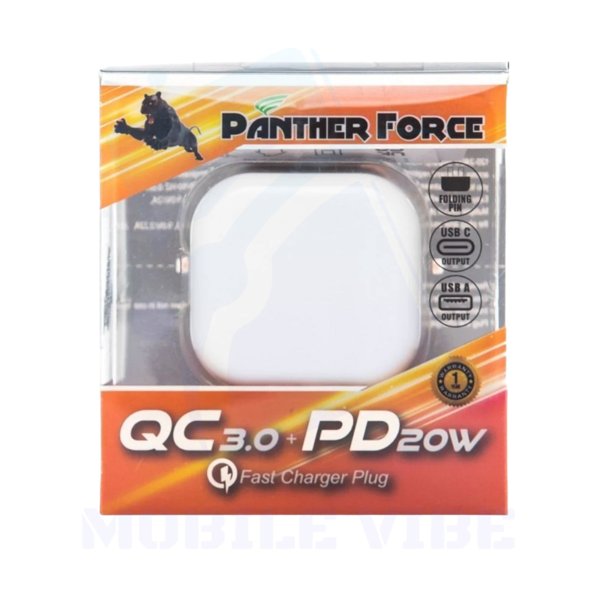 Panther Force PF-74 20W Type-C Main Plug with Straight Pin Packed