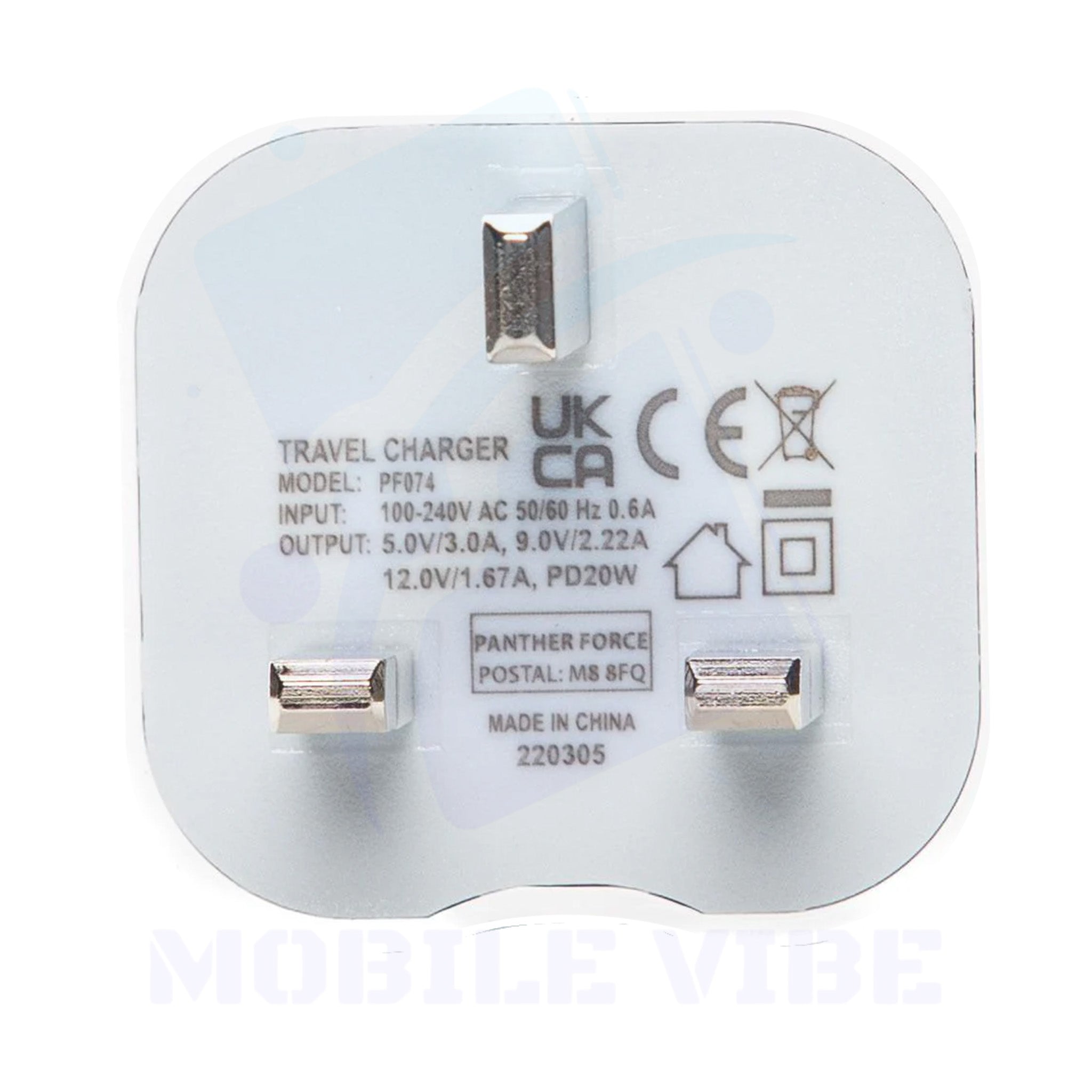 Panther Force PF-74 20W Type-C Main Plug with Straight Pin