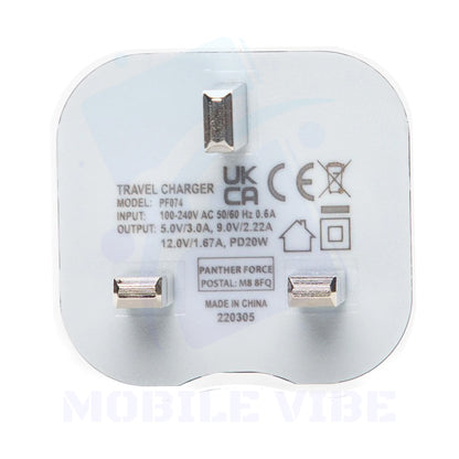 Panther Force PF-74 20W Type-C Main Plug with Straight Pin