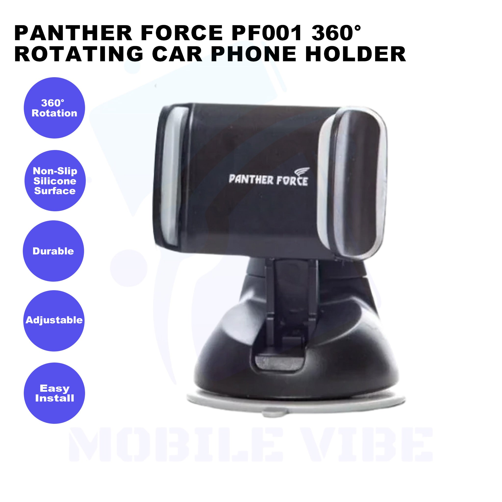 Panther Force PF001 360° Rotating Car Phone Holder Features