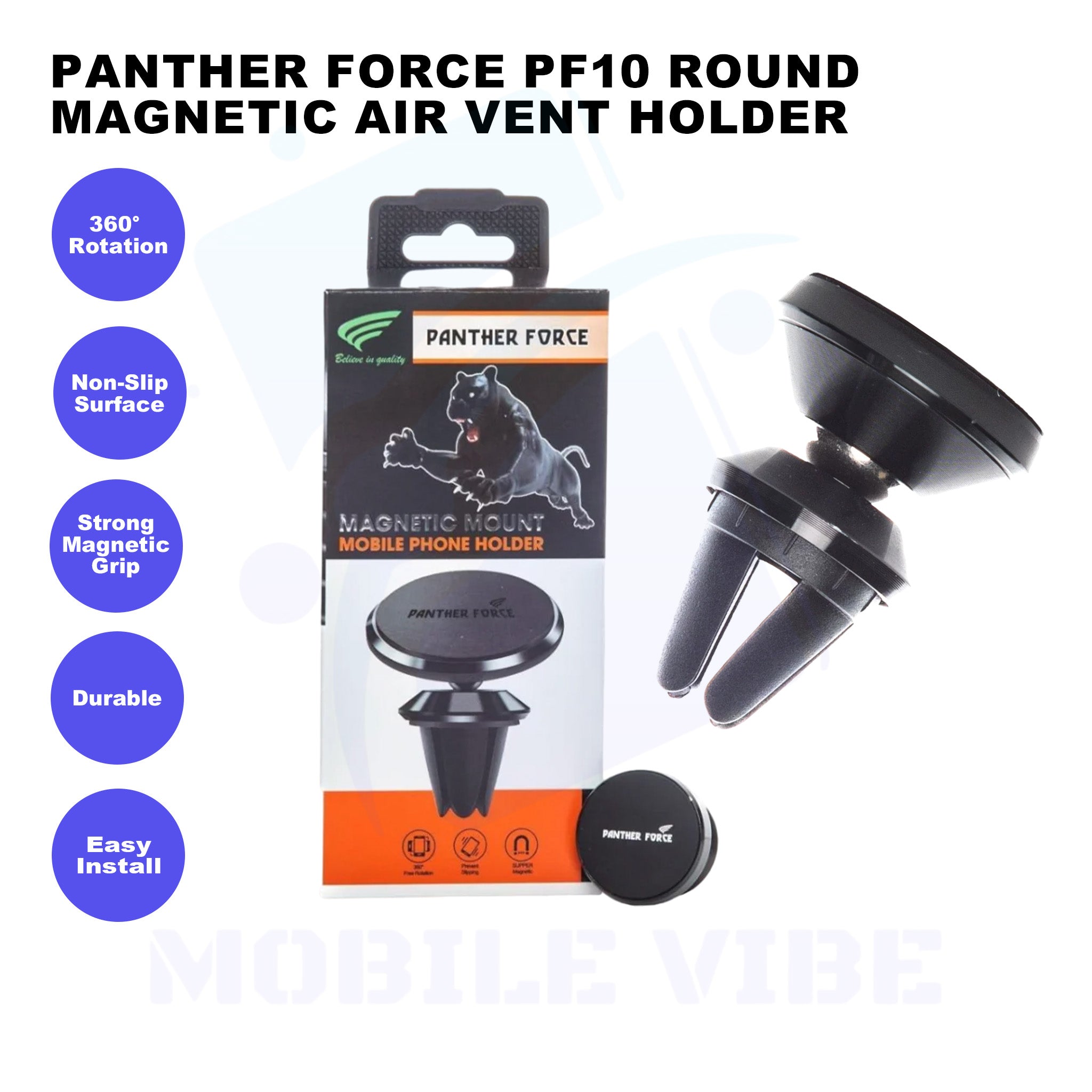 Panther Force PF10 Round Magnetic Air Vent Holder Features