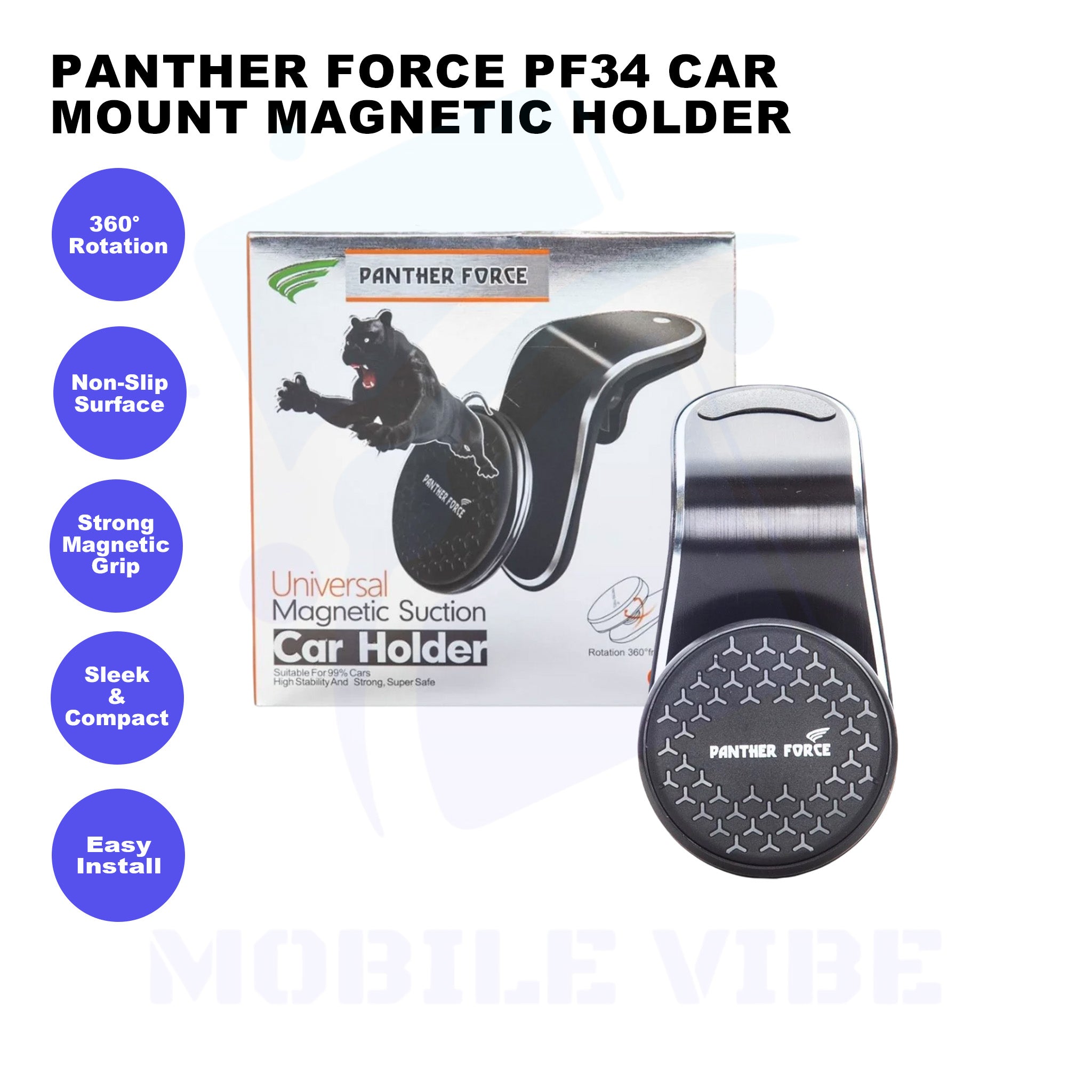 Panther Force PF34 Car Mount Magnetic Holder Features