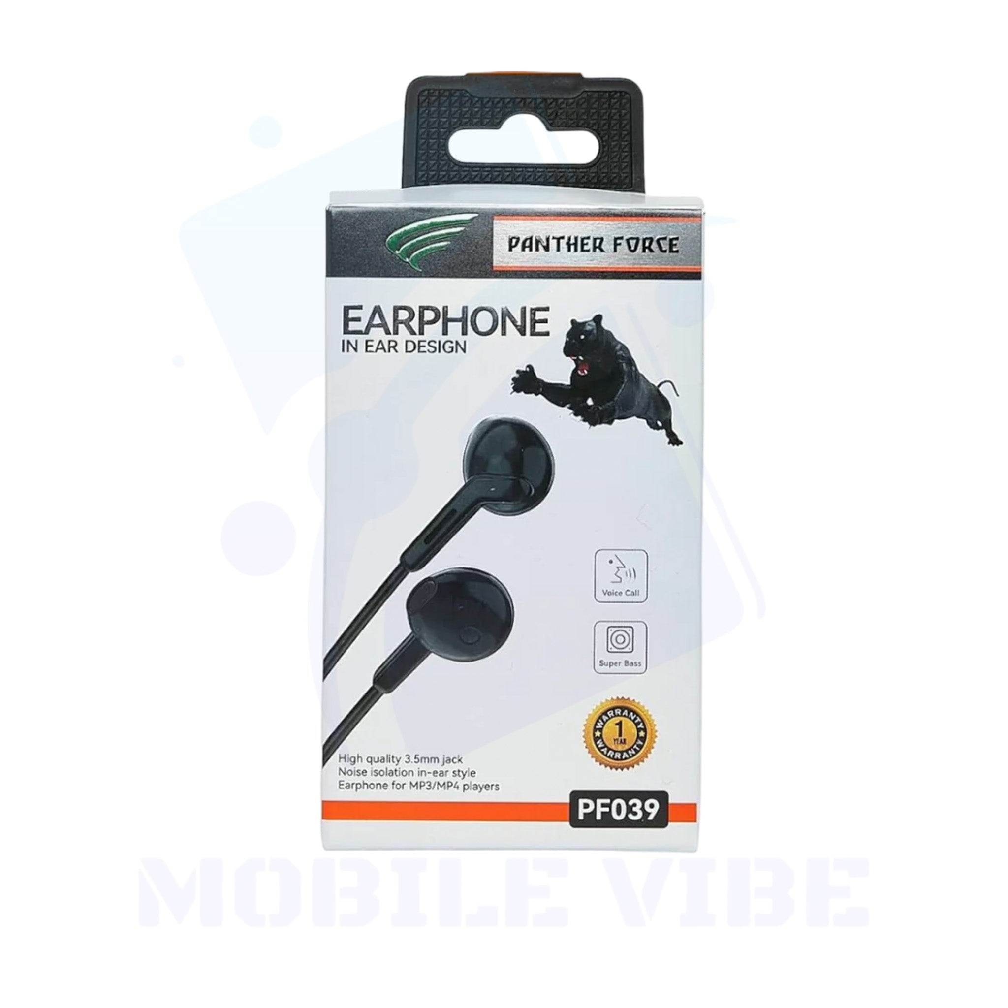 Panther Force Stereo Wired Headphones Black PF39 – Premium Sound Quality & Comfort