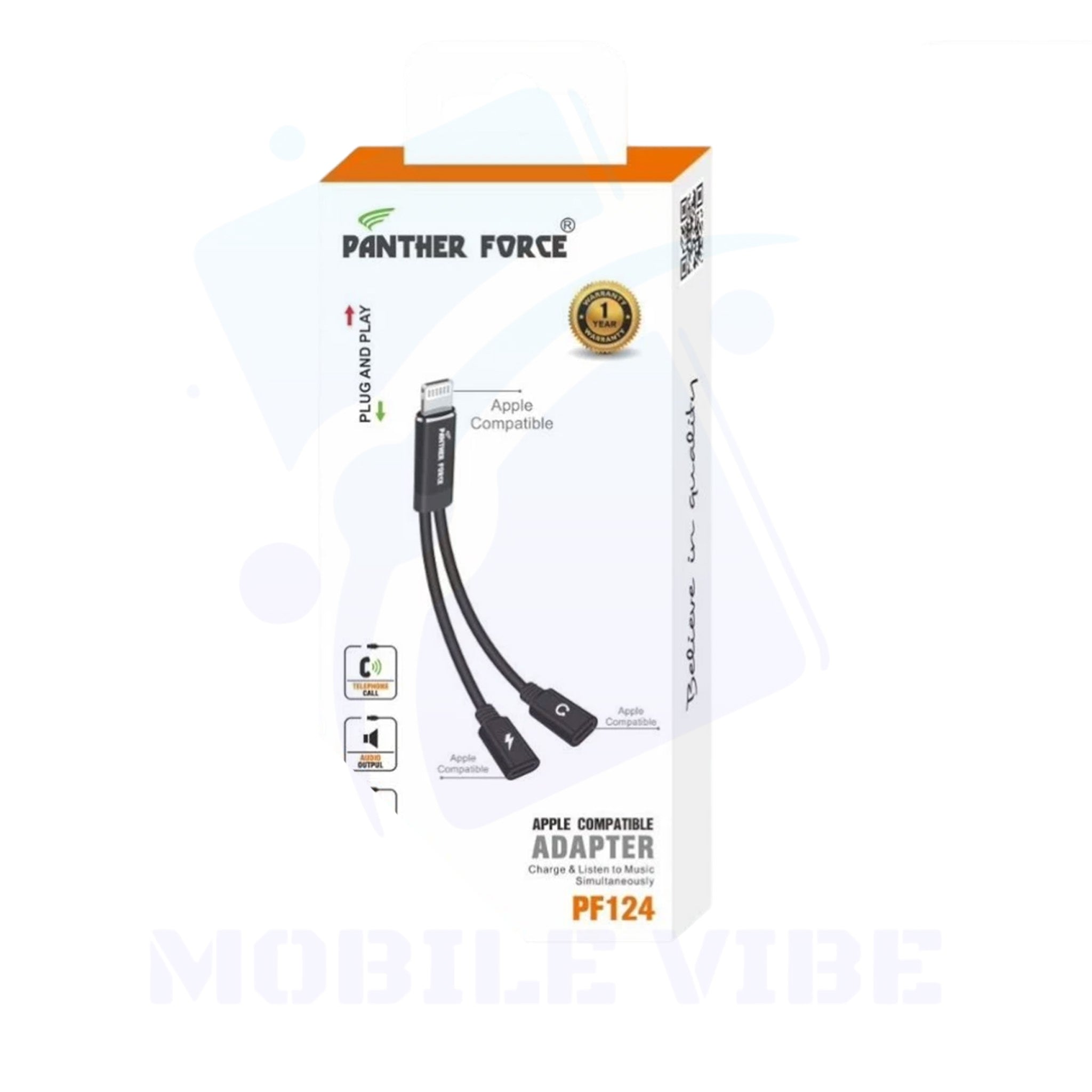 Panther Force iPhone to 2 iPhones Jack Cable Packed