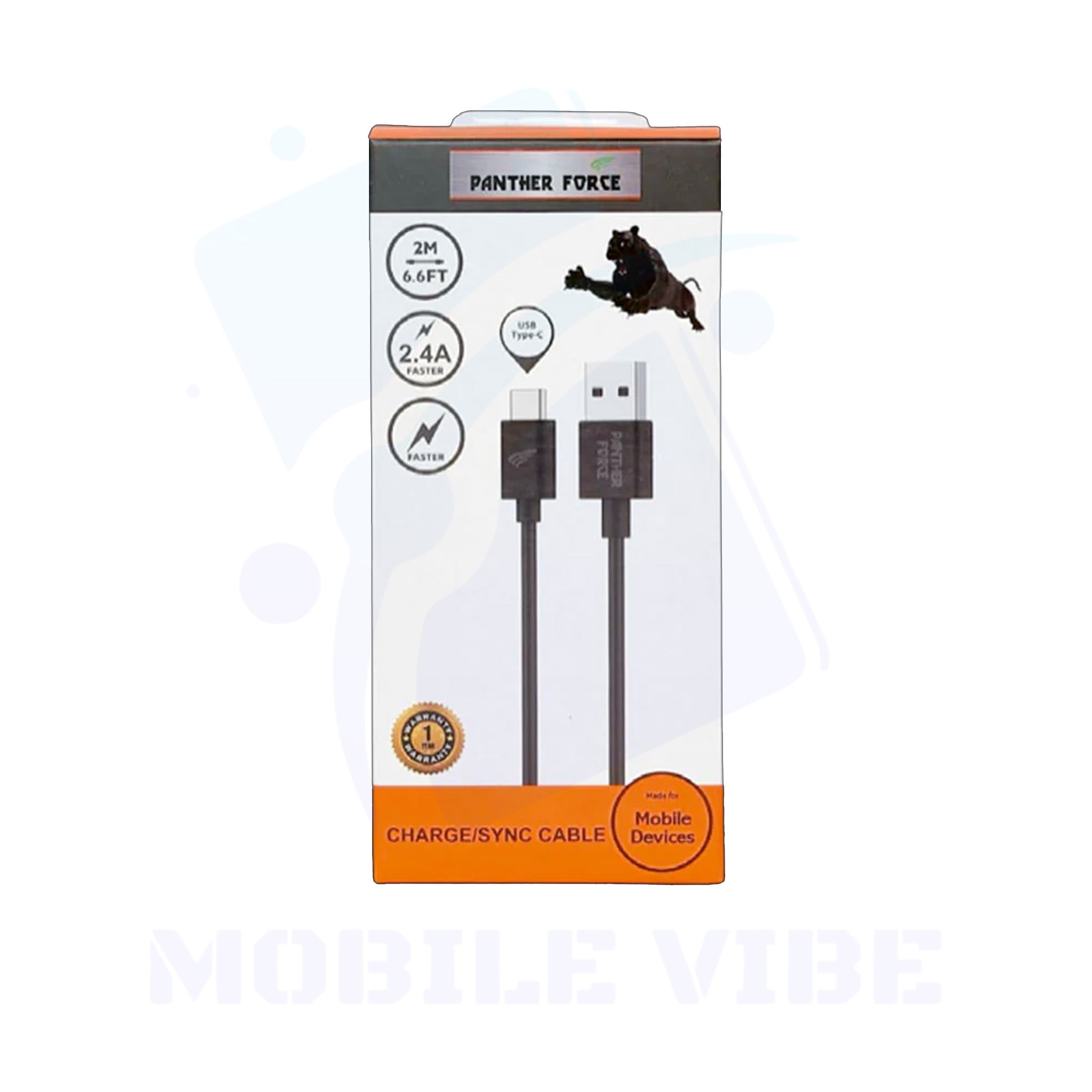 Panther Force pf-20 2M Type-C Charging & Syncing Cable packed