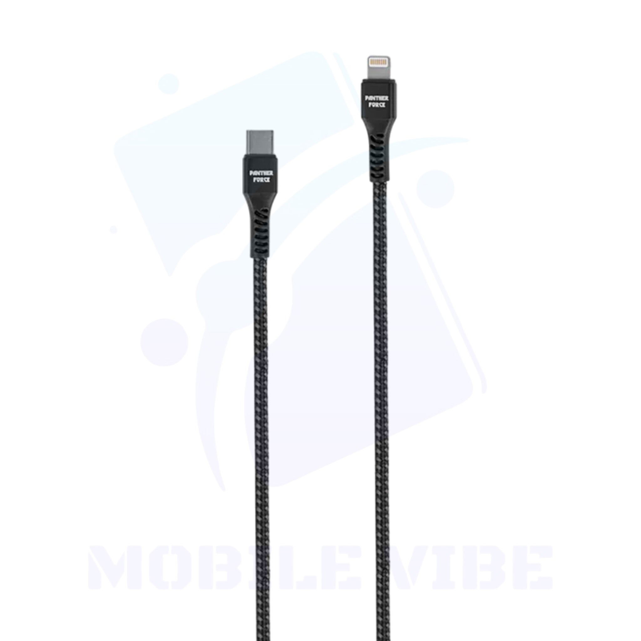 Panther Force PF-46 1M Type-C to Lightning Cable | 18W Fast Charging & Seamless Connectivity