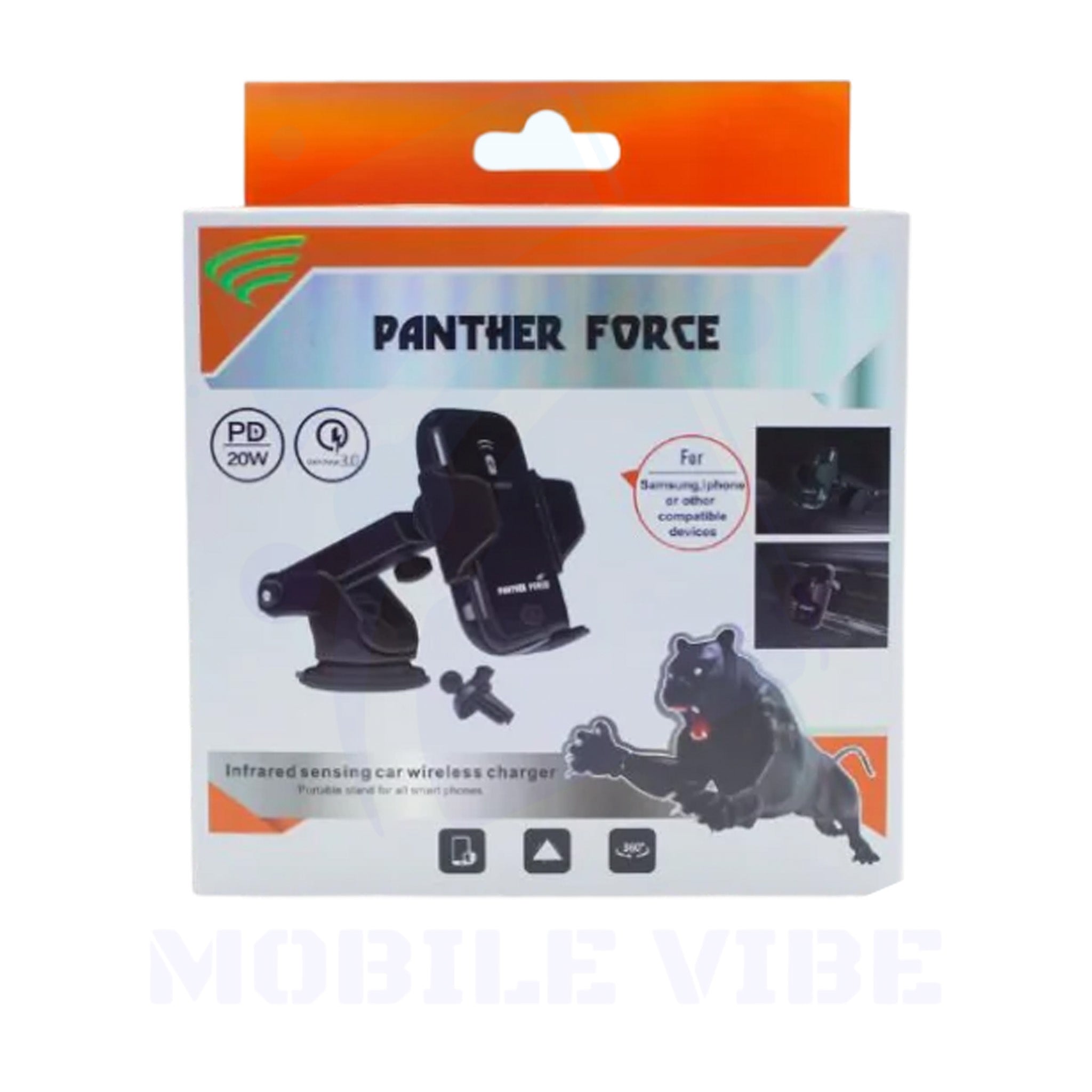 Panther PF176 Force Wireless Car Holder Packed